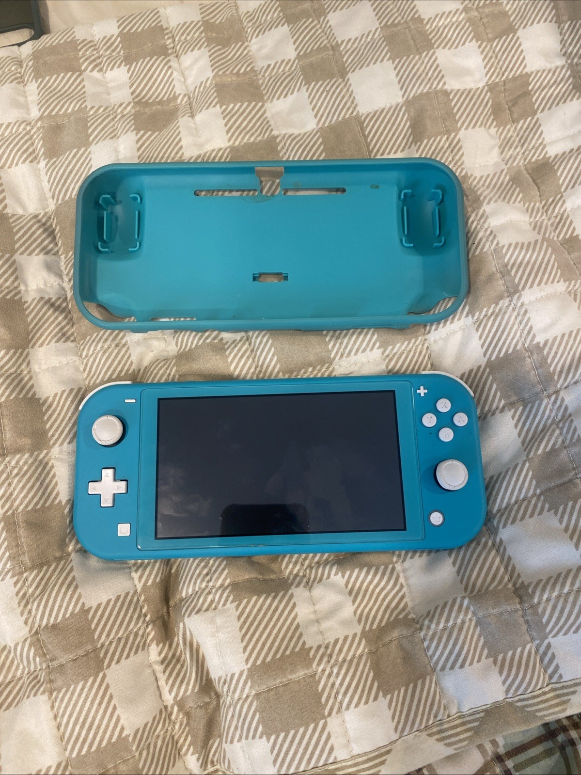 Nintendo Switch Lite Gaming Console W/ Case- Turquoise (HDH-001) For Parts Only!