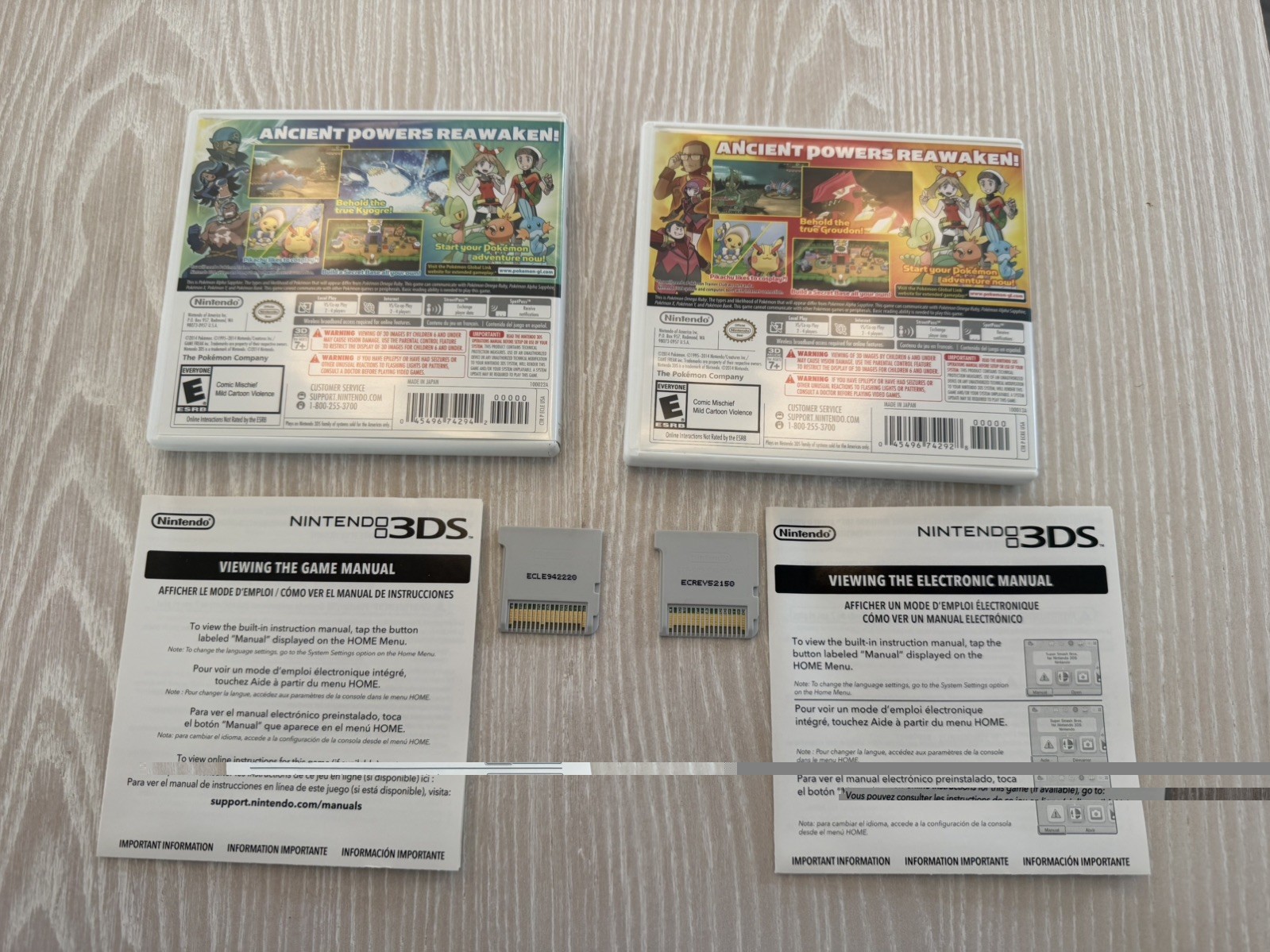 Pokemon Omega Ruby and Alpha Sapphire Complete CIB Bundle Tested and Clean
