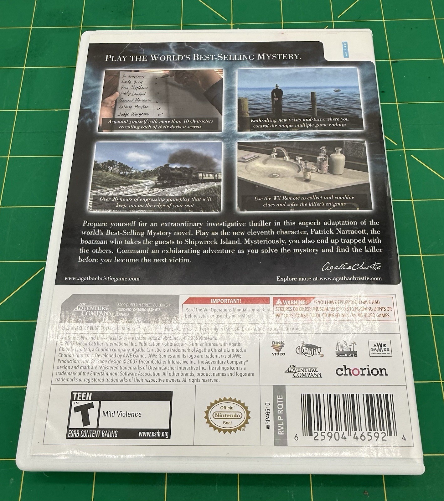 Agatha Christie: And Then There Were None Nintendo Wii, 2008)Complete