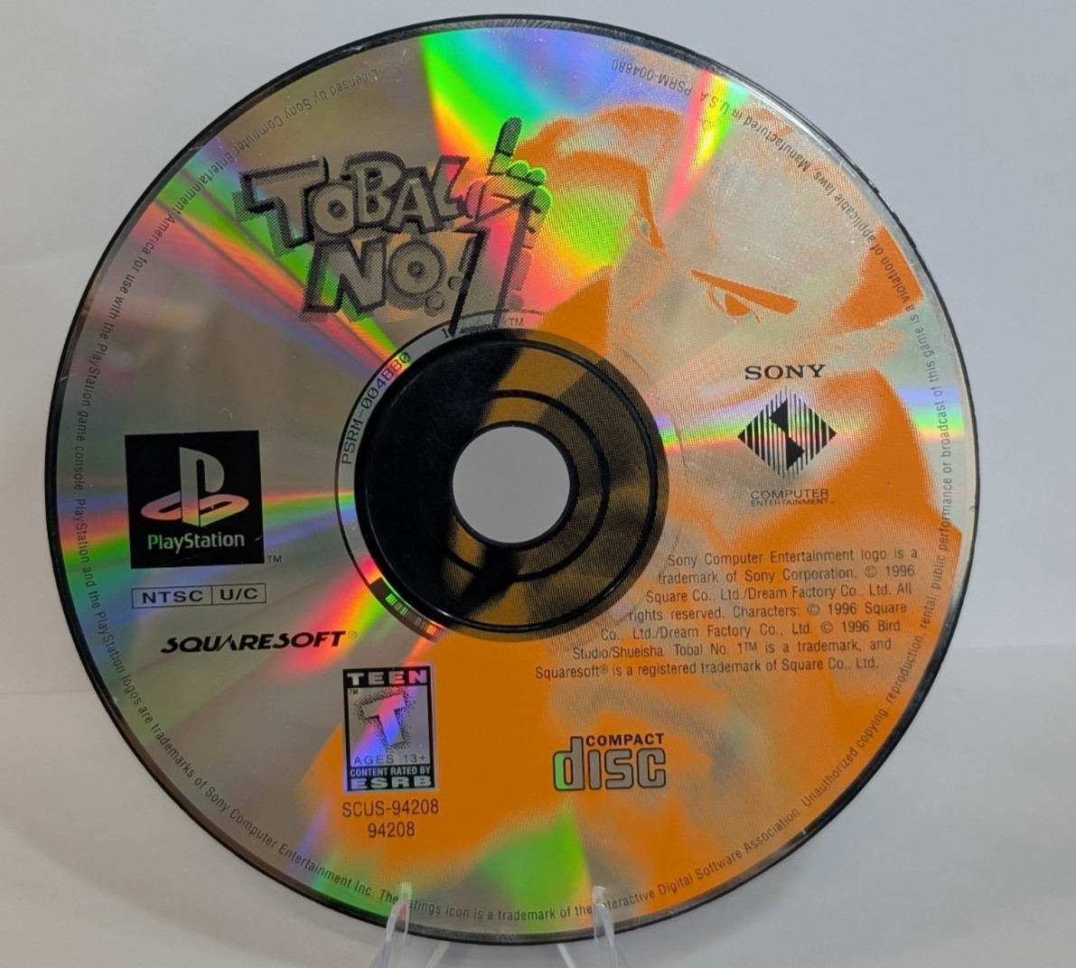 Sony Playstation 1 PS1 Tobal No. 1 Video Game 1996 ** Disc Only