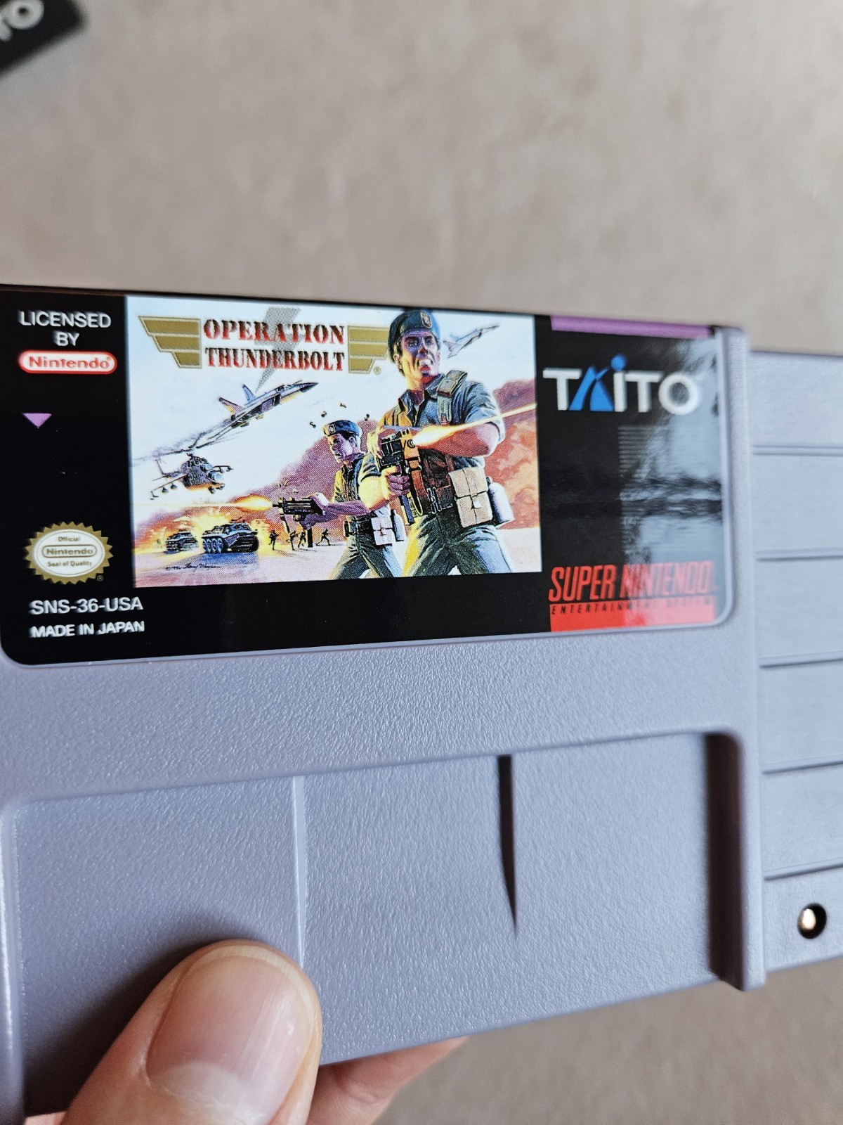OPERATION THUNDERBOLT SNES SUPER NINTENDO COMPLETE IN BOX GREAT CONDITION!