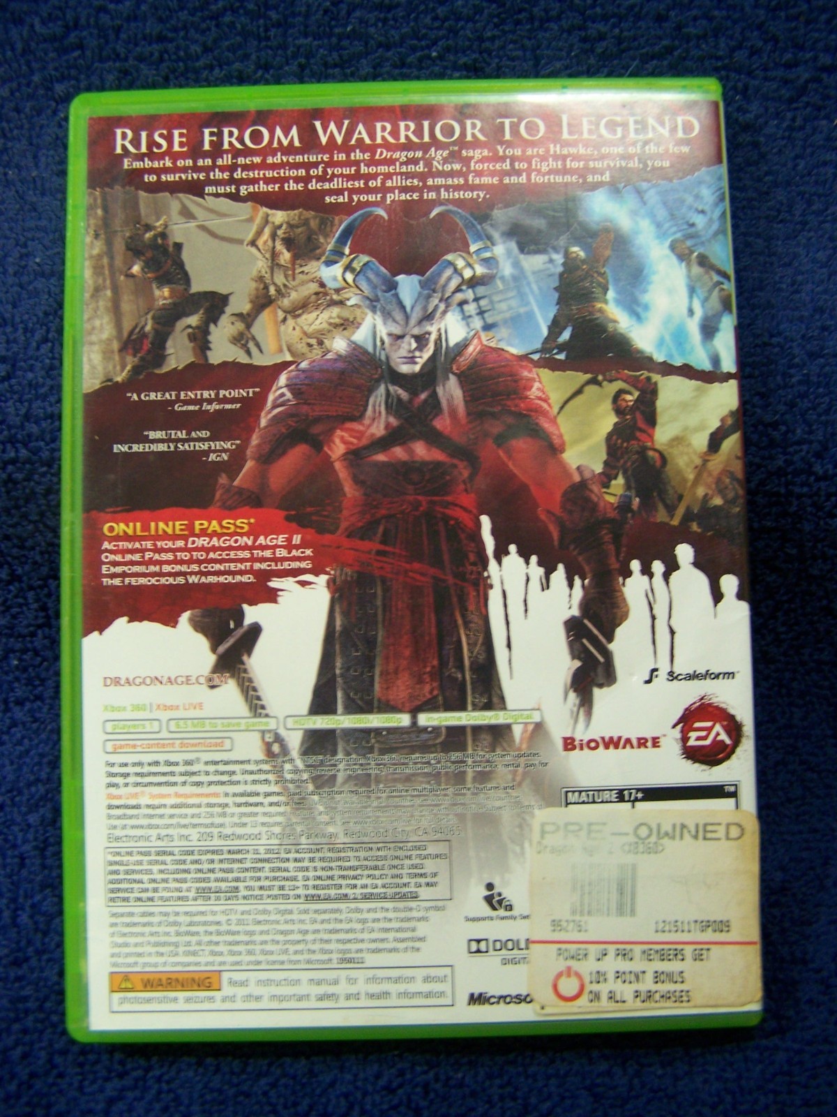 Dragon Age 2 – Microsoft Xbox 360 2011, Used