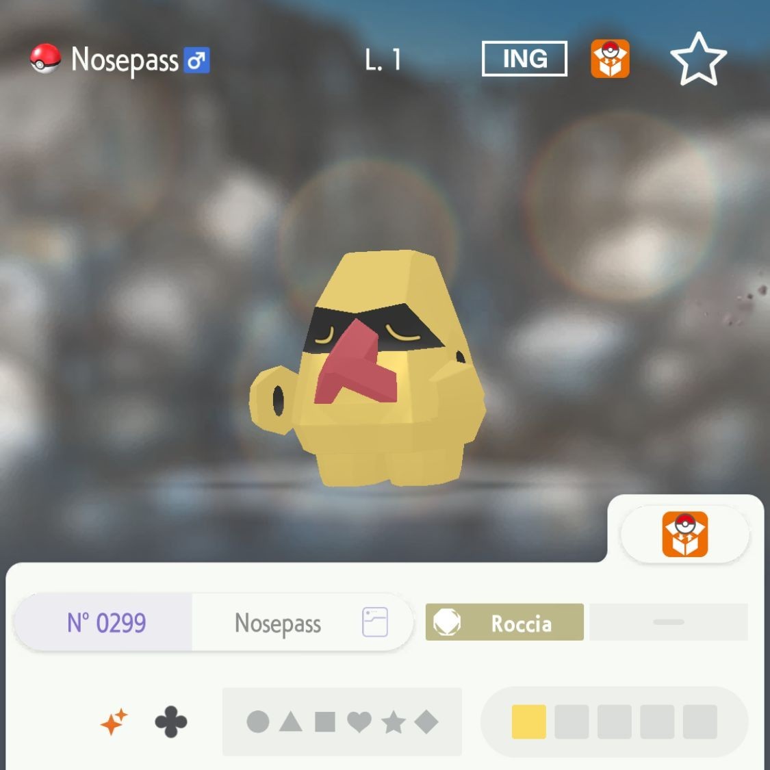 Nosepass Shiny 6 IV 31 100% Legit Level 1 Competitive Pokemon Home All Gen