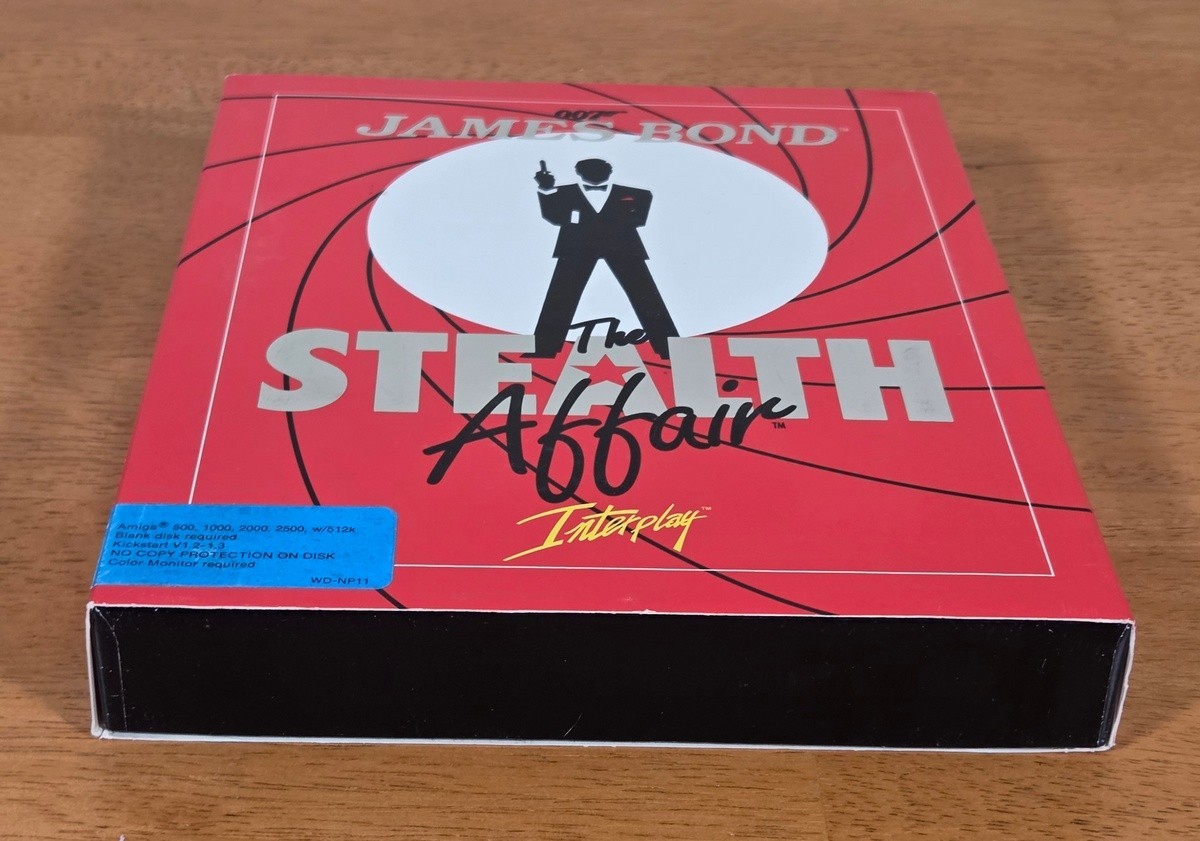 James Bond Stealth Affair Interplay Commodore Amiga Big Box Game Complete CIB