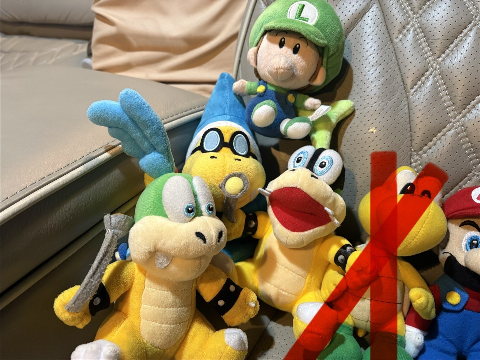 Super Mario Plush Doll Lot Mario Luigi Princess Peach Goomba Iggy