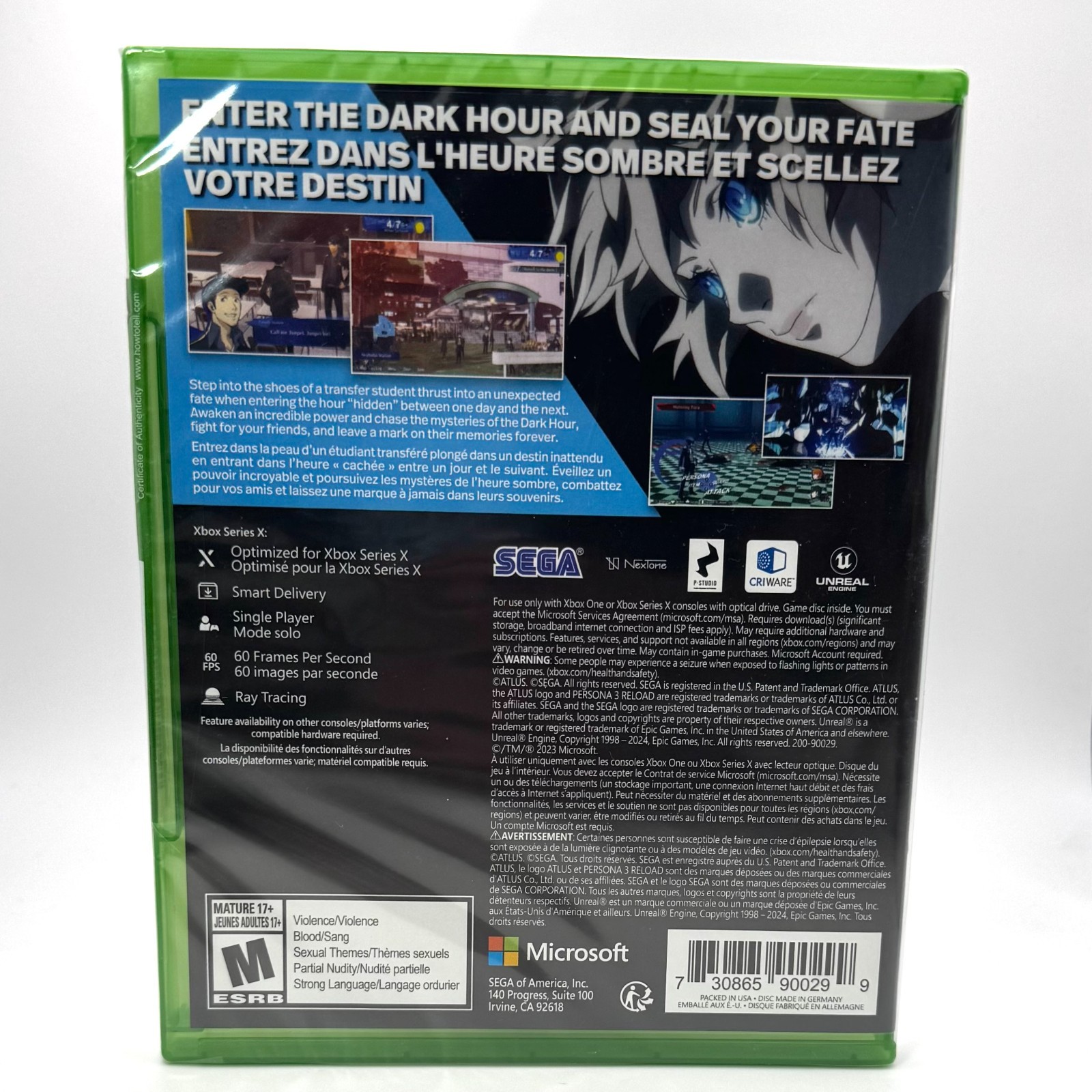 Persona 3 Reload Xbox Series X / Xbox One Brand New Factory Sealed