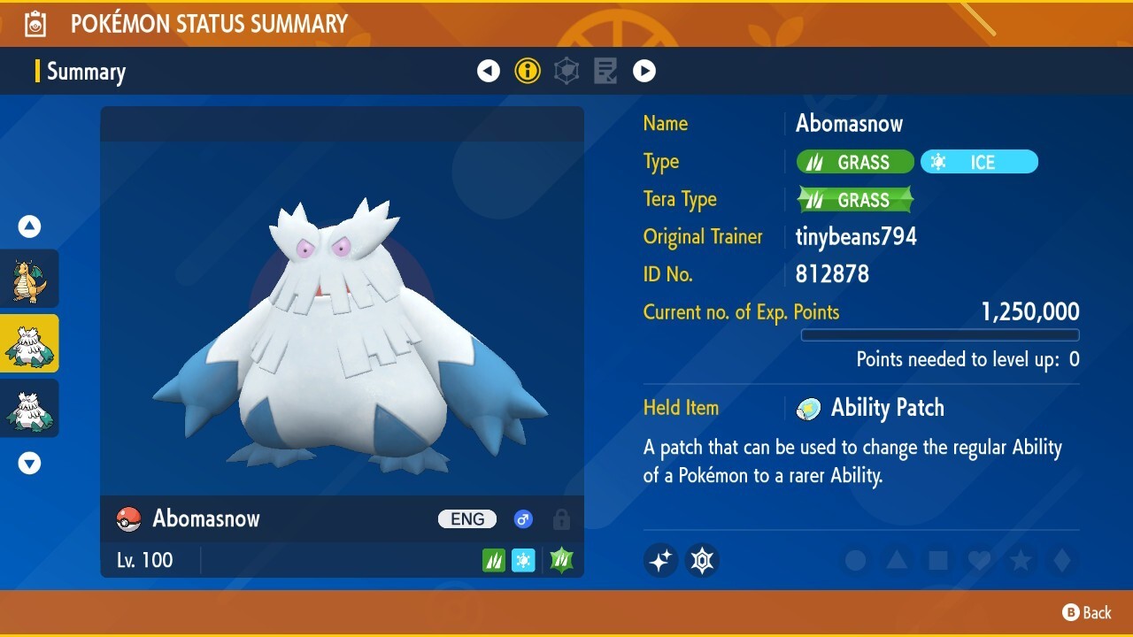 ⭐SHINY ABOMASNOW⭐6IV Battle Ready + EV Trained⭐Pokemon Scarlet and Violet⭐