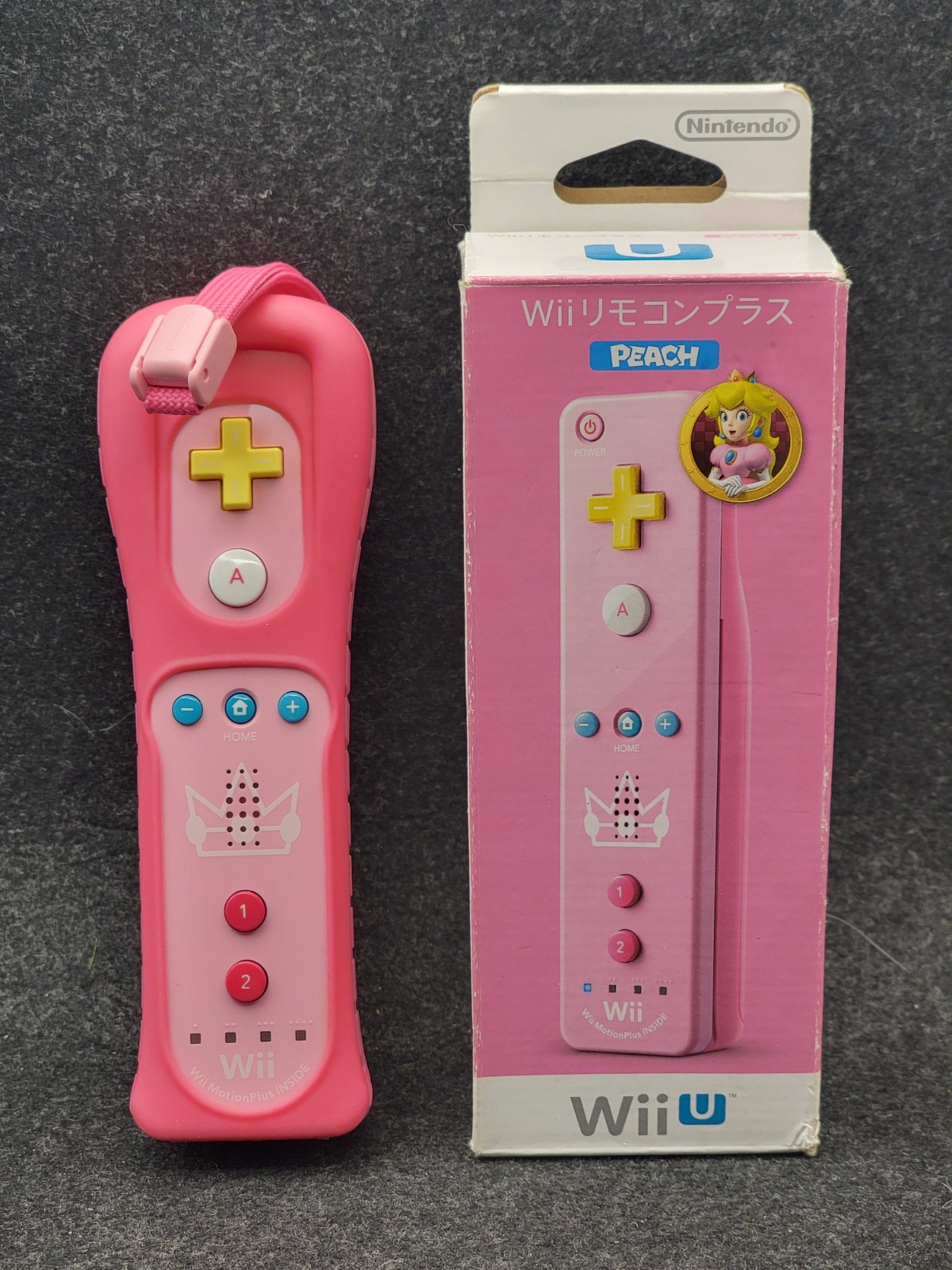 Princess Peach Nintendo Wii Motion Plus Remote Controller Pink in Box