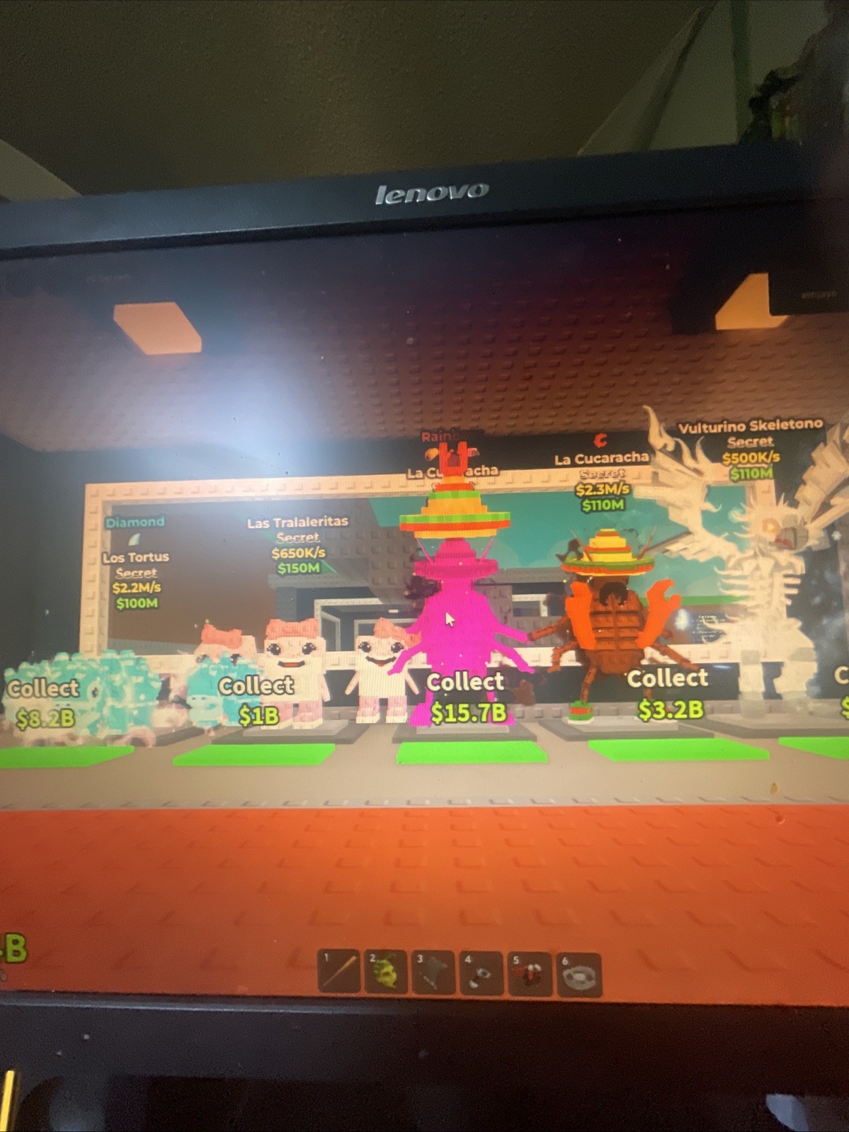 A Row Of Brainrots From Steal A Brainrot
