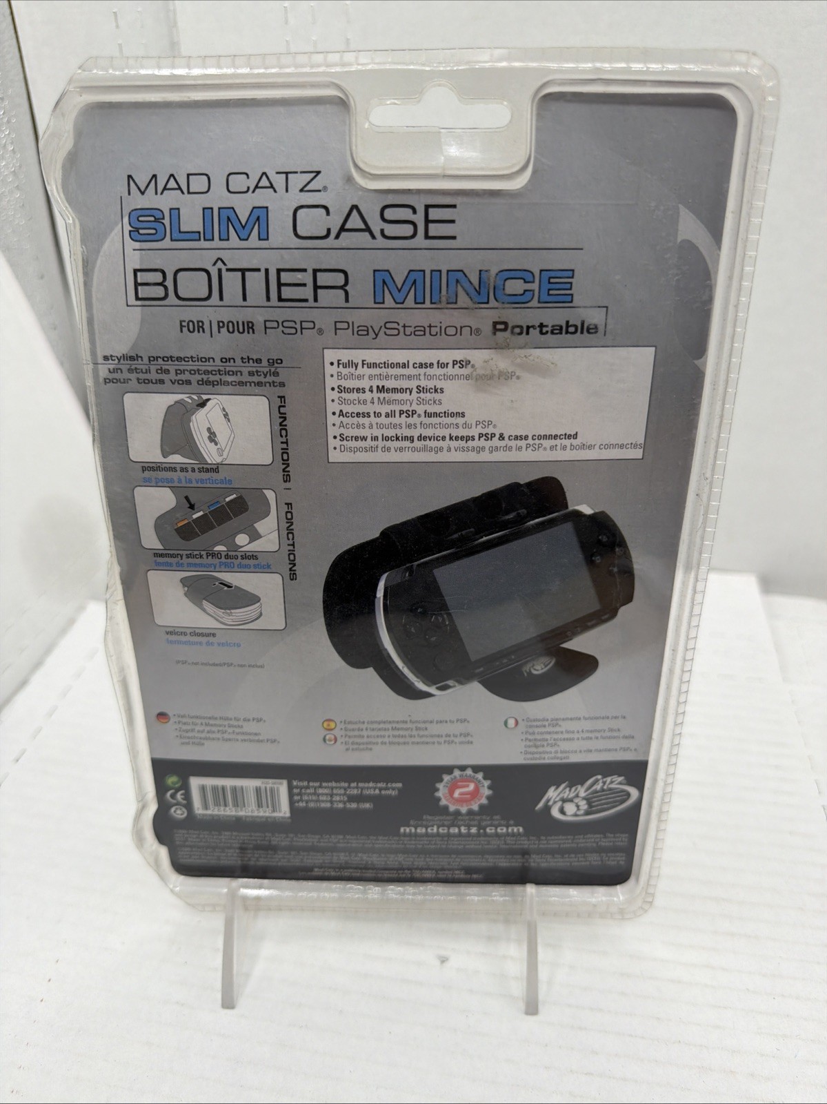 Madcatz Slim Case PSP Blue Camo Open Package