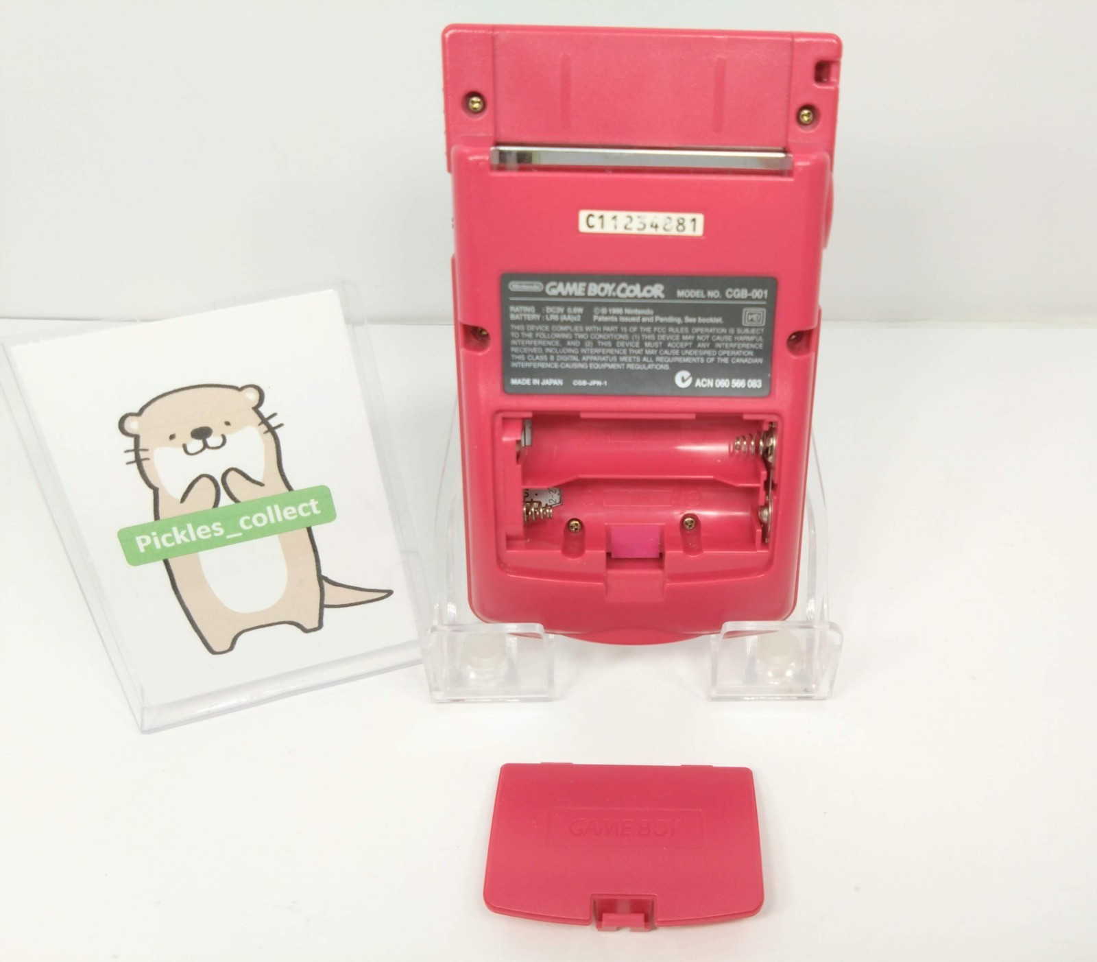 Nintendo CGB-001 Game Boy Color Red Console only Tested GB GBC 0506F