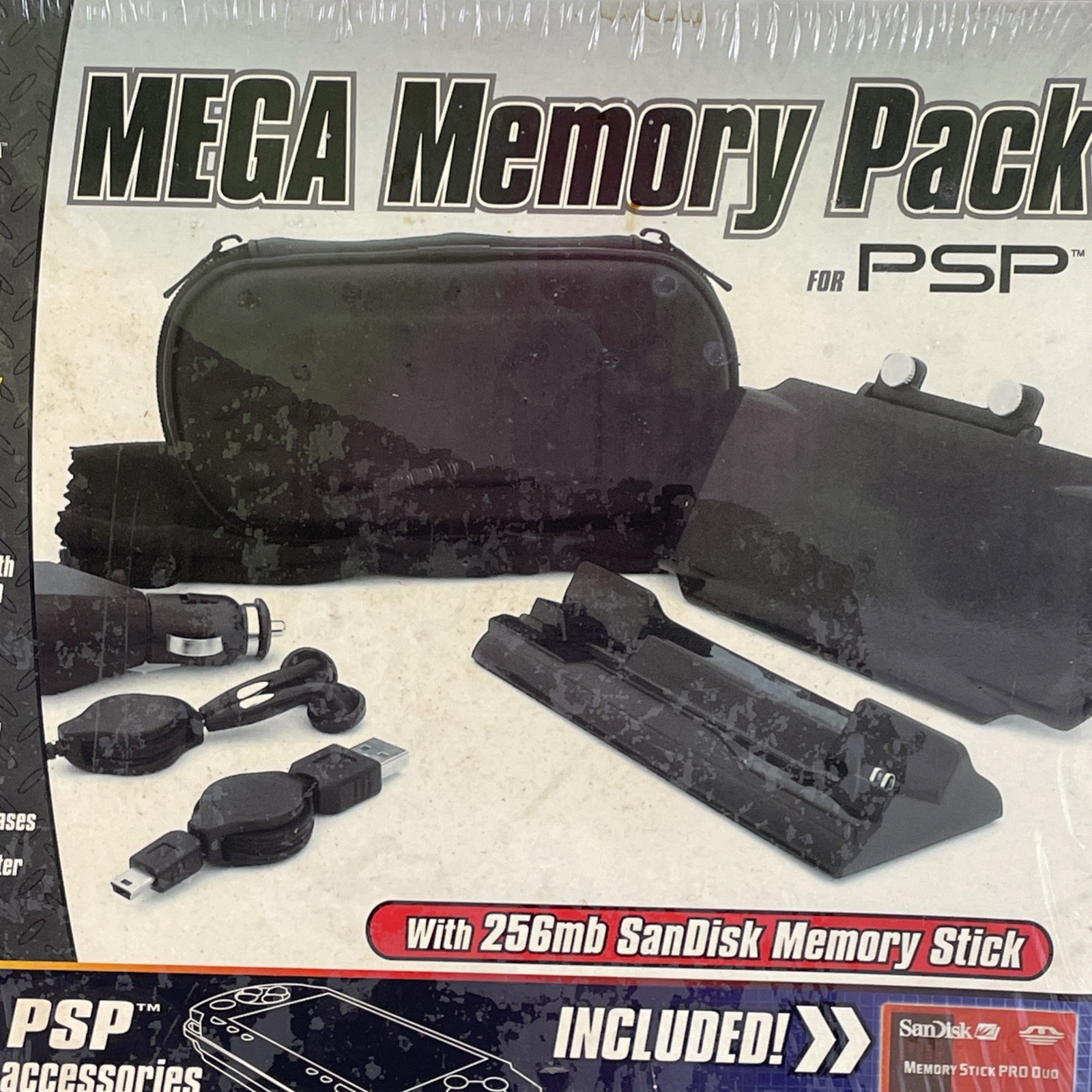 Joytech Mega Memory Pack for Psp W/ 256mb Sandisk Memory Stick 13 Accessories