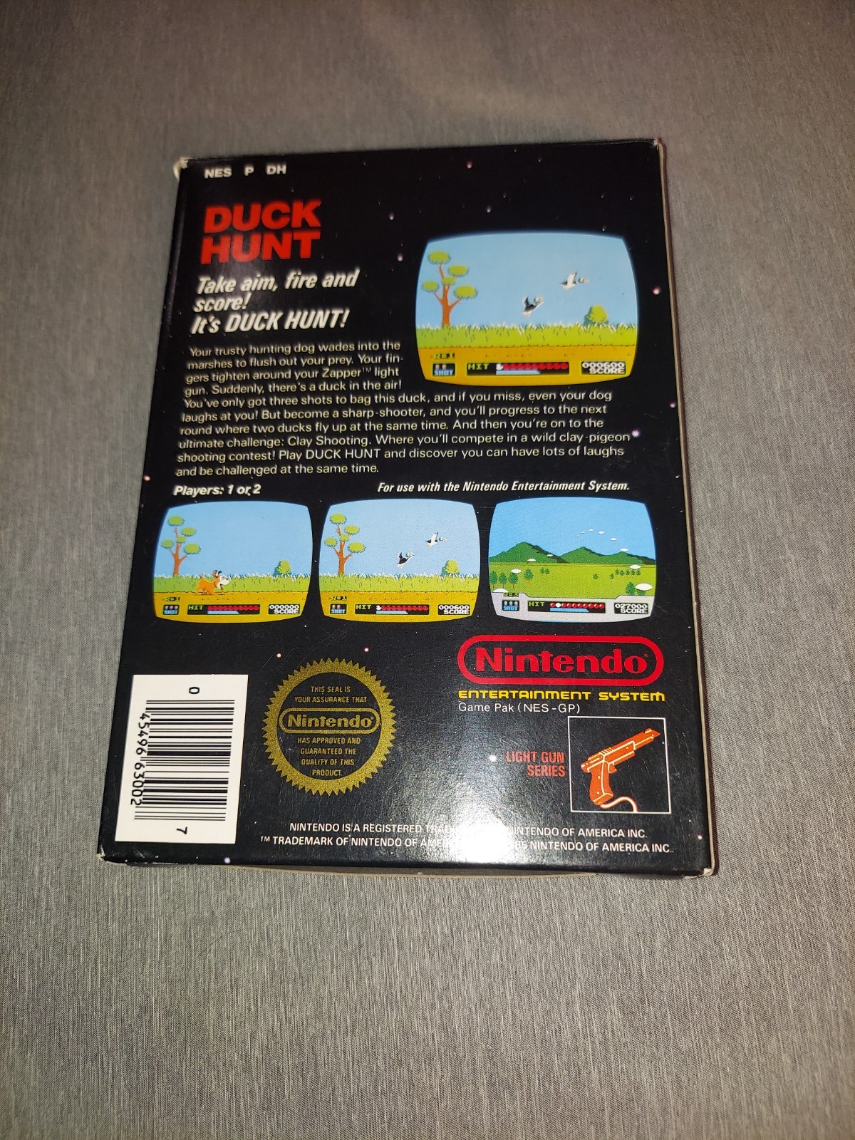 Nintendo Duck Hunt Shooter Game for Nintendo NES w/ Original Box & Manual