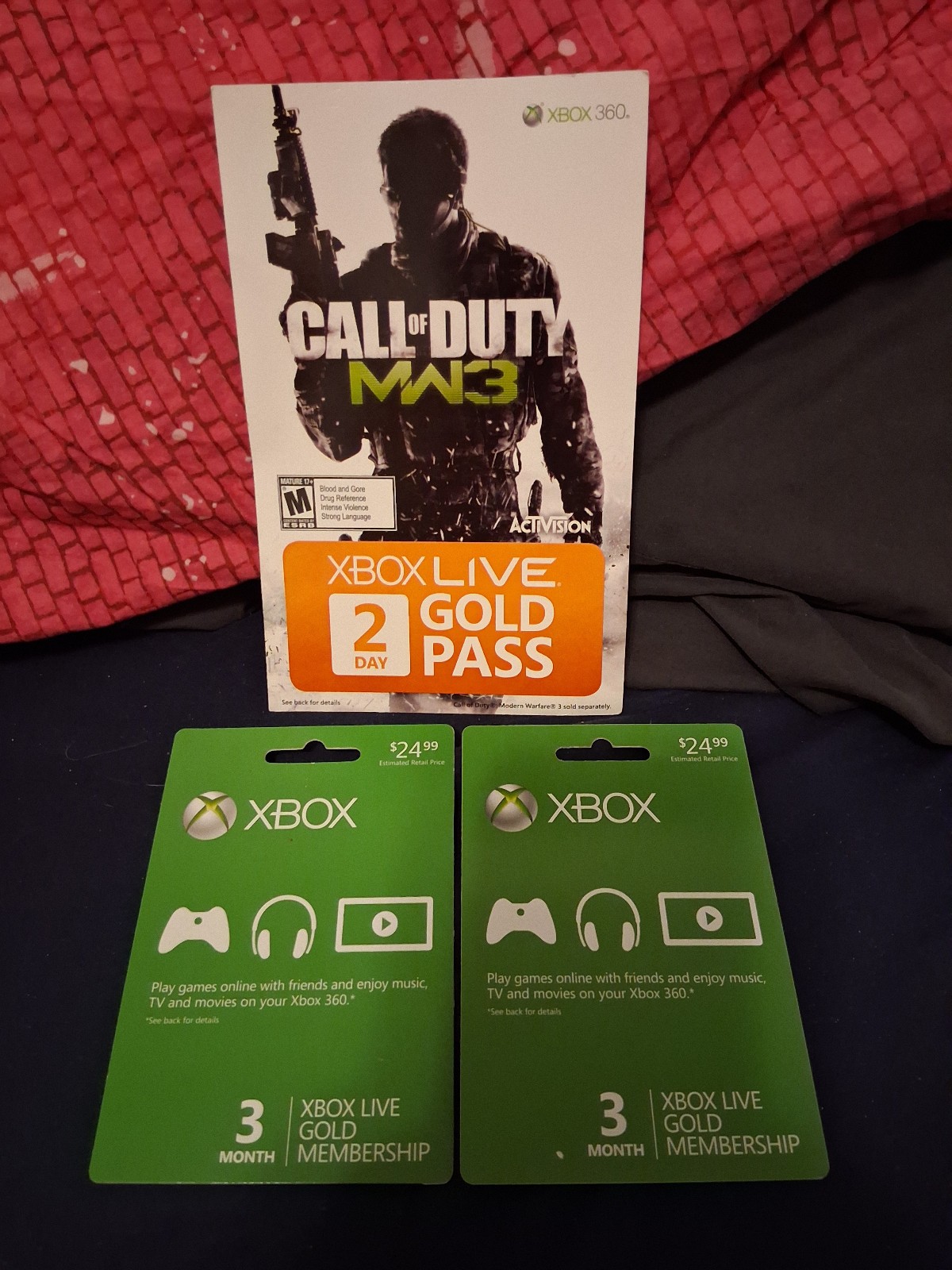 Xbox Live Gold Membership 6 months total with CoD MW3 Gold Pass (unused)