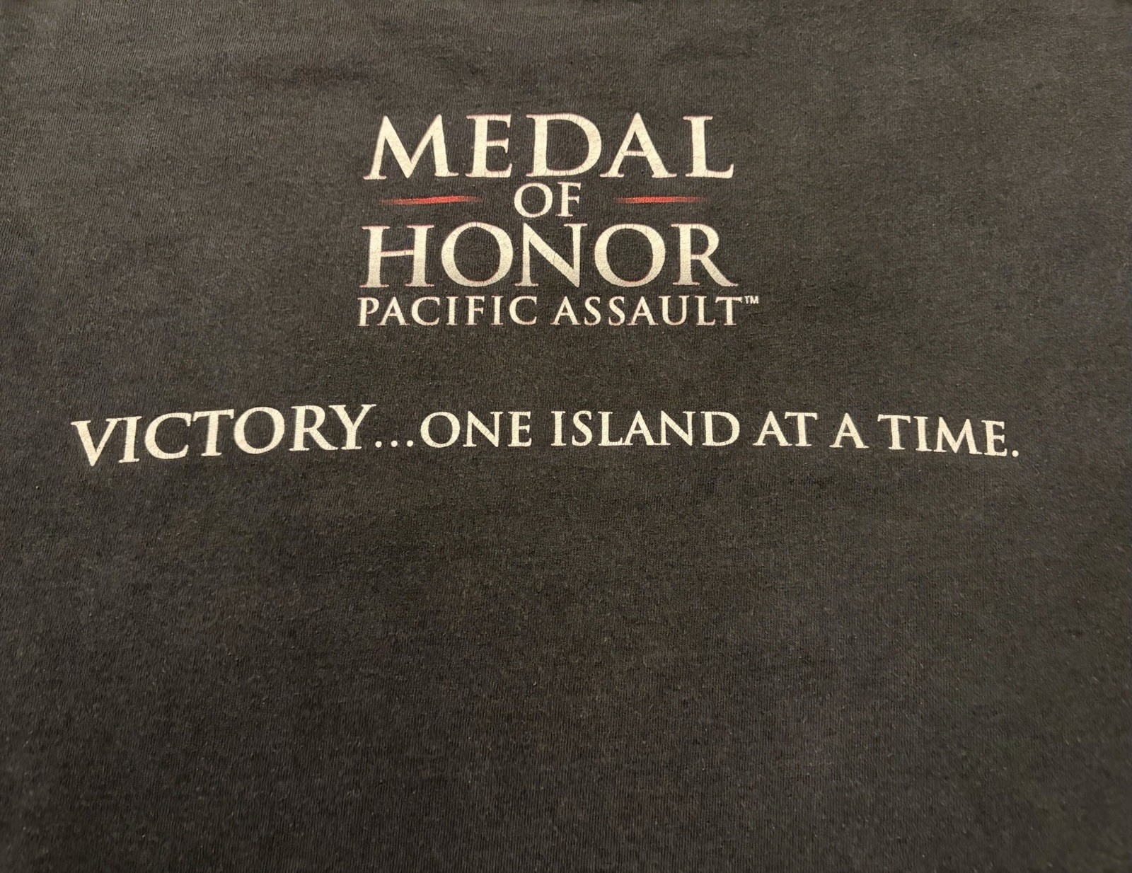 Vintage Medal of Honor Pacific Assault Promo Tee EA PC Game Double Sided L 2004