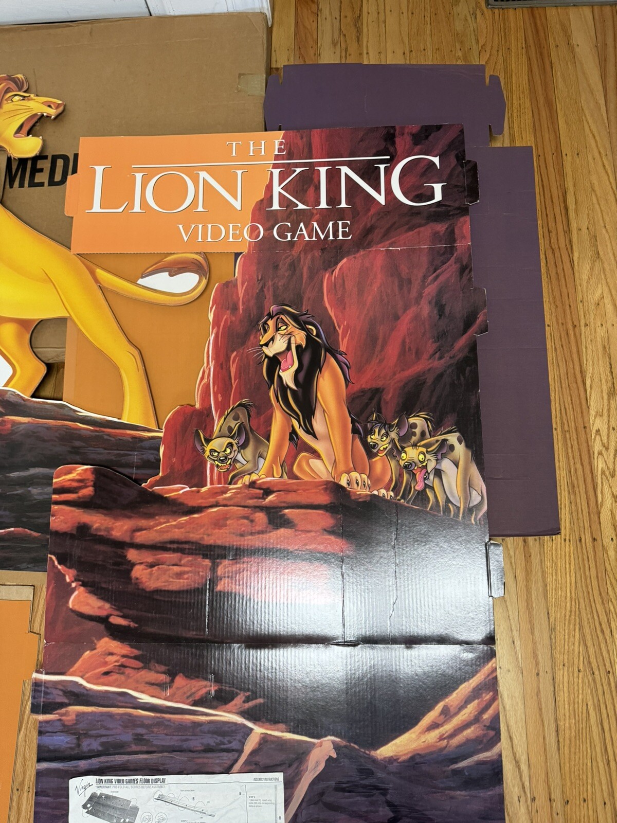 VTG Nintendo SNES Sega Genesis DISNEY LION KING Game Store Display Sign Standee