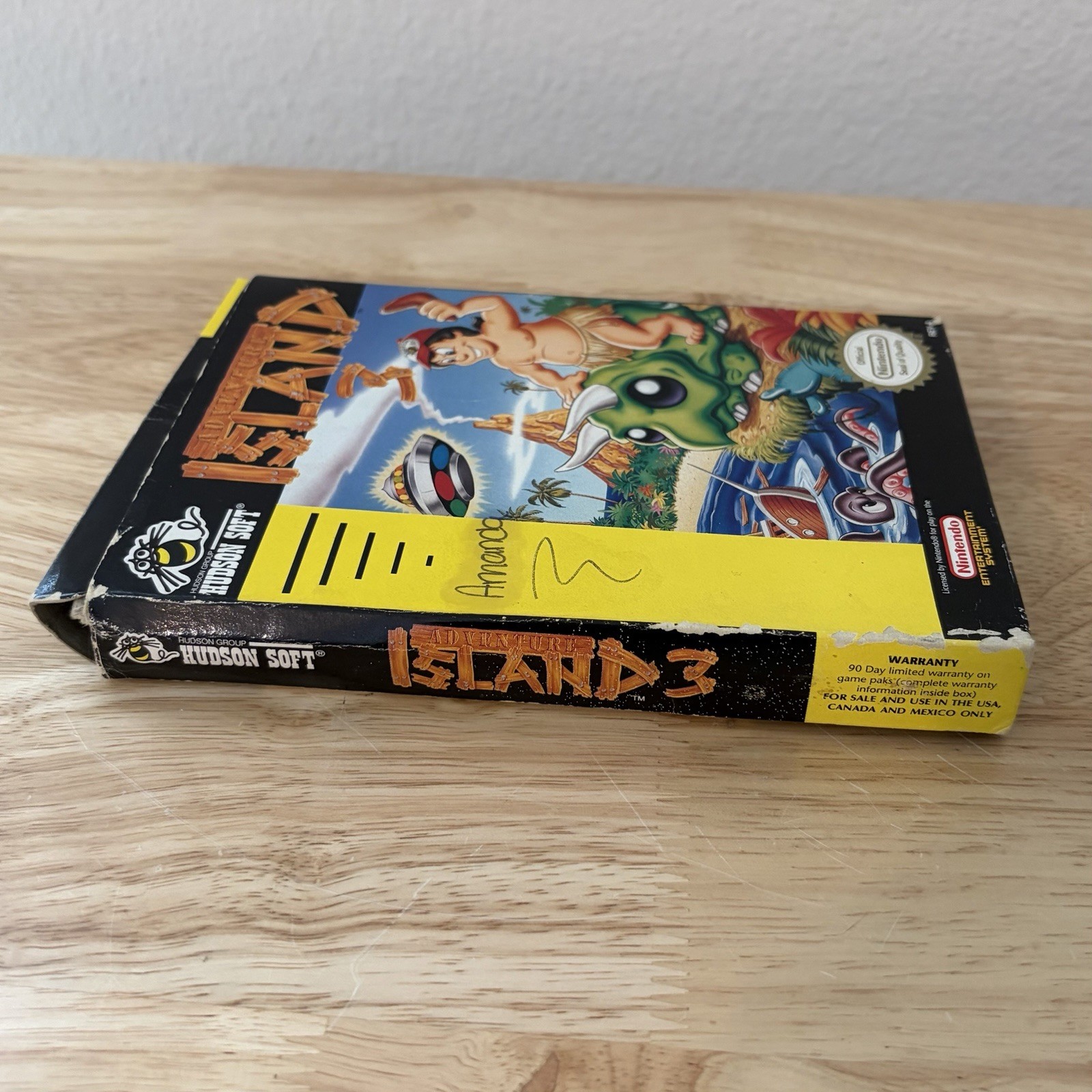 Adventure Island 3 In Box Nintendo NES Manual Missing Front Cover See Photos