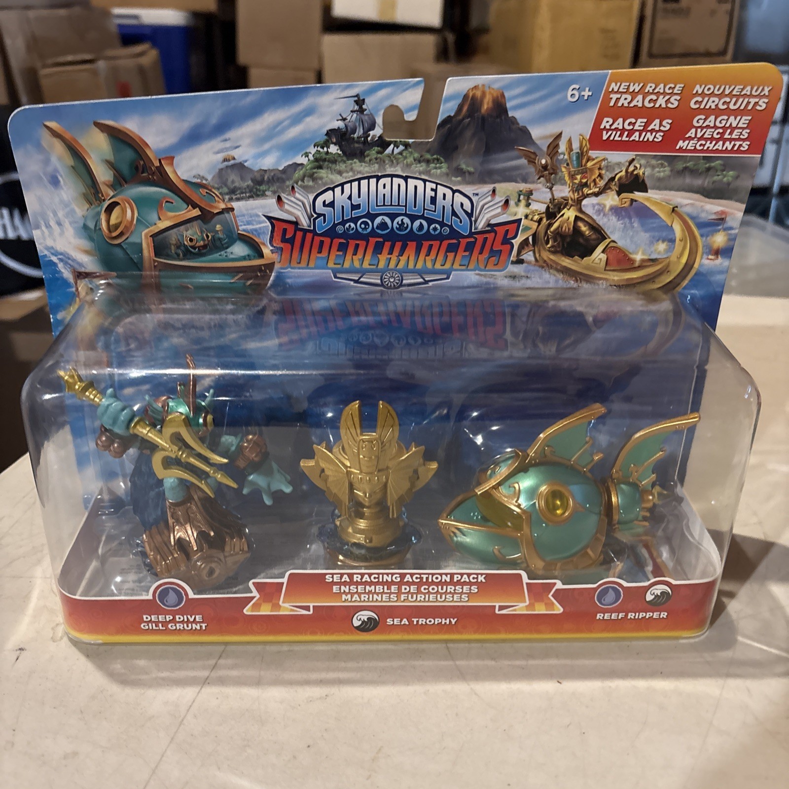 Skylanders SuperChargers Sea Racing Action Pack Gill Grunt Reef Ripper NEW
