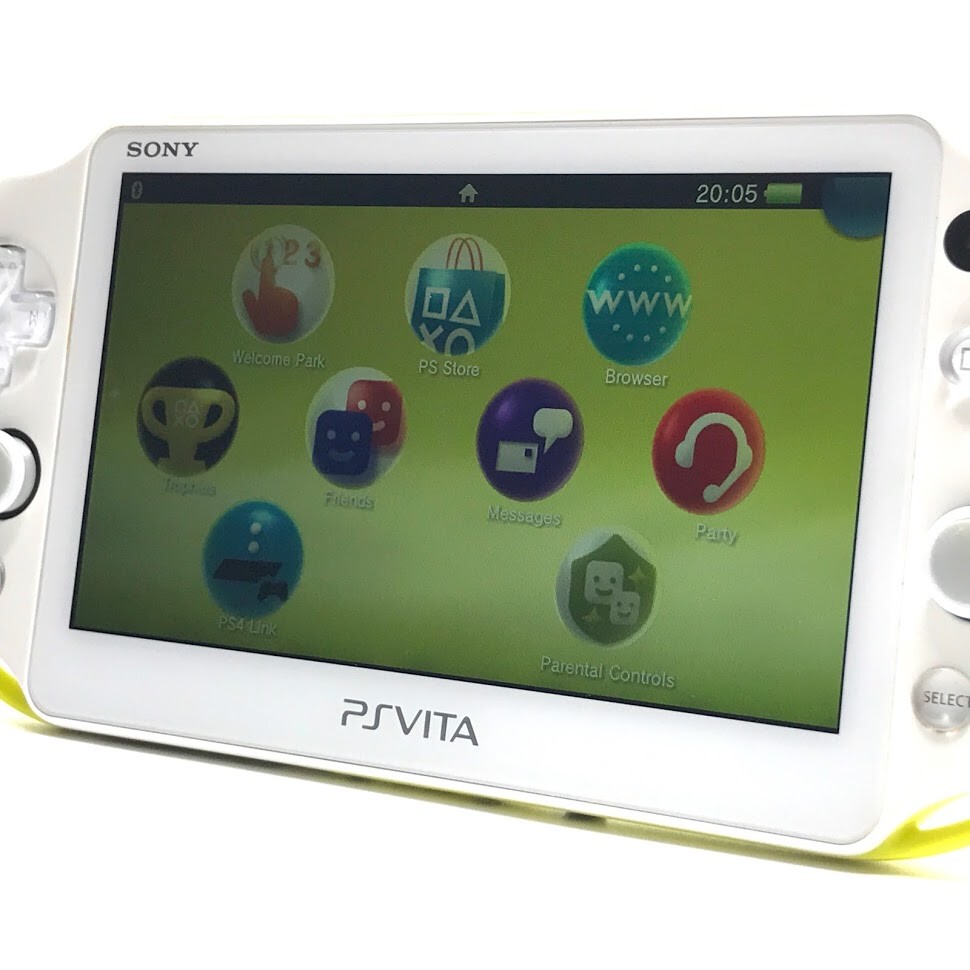 SONY PS Vita PCH-2000 Slim Lime Green White Wi-Fi LCD w/ Charger “Mint”