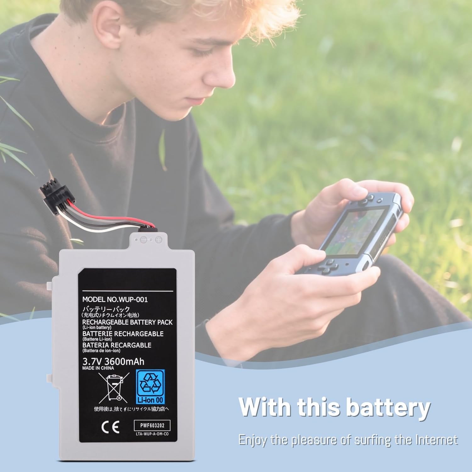 WUP 001 WUP 012 WUP 010 Gamepad Battery Rechargeable Battery Replacement