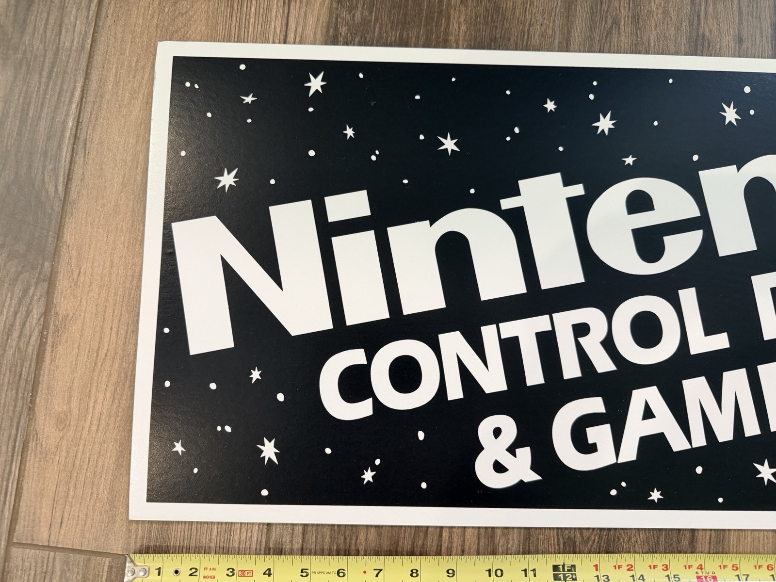 Vintage Nintendo NES Control Deck Rental Sign New Old Stock Thick Cardstock