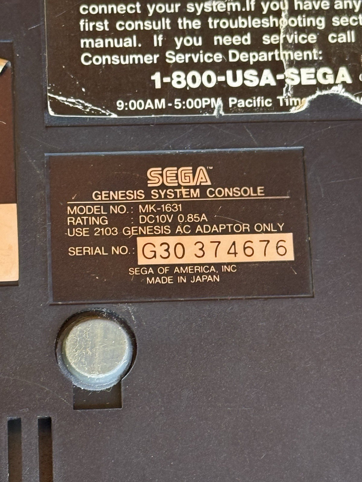 SEGA Genesis Console Lot (2) Model 2 MK-1631 For Parts Or Repair Both Power On