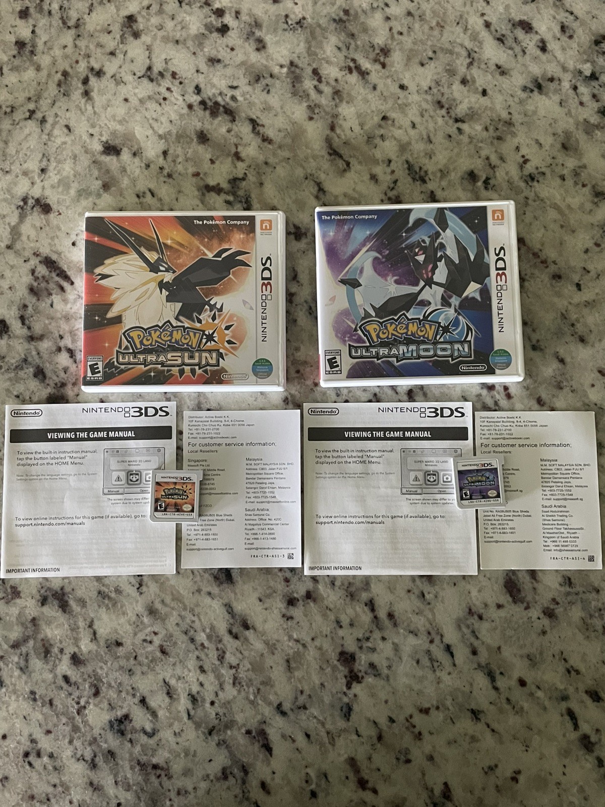 Pokemon Ultra Moon + Ultra Sun 3DS Game Bundle (RPG 2017) NM++ Fully Tested