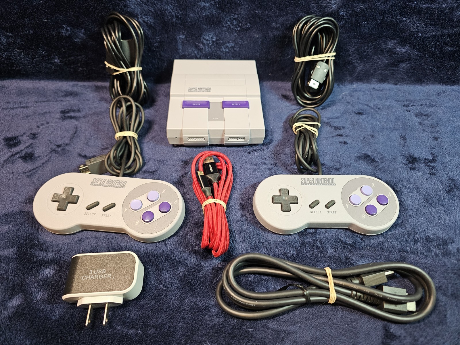 SNES Classic Edition with Two Controllers And Two Extensions
