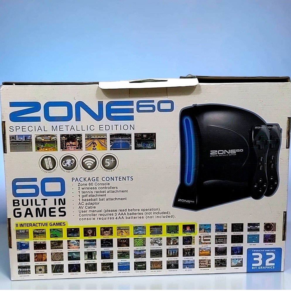 Zone 60 Special Metallic Edition Video Game Console 60 Built-in Games 32-Bit