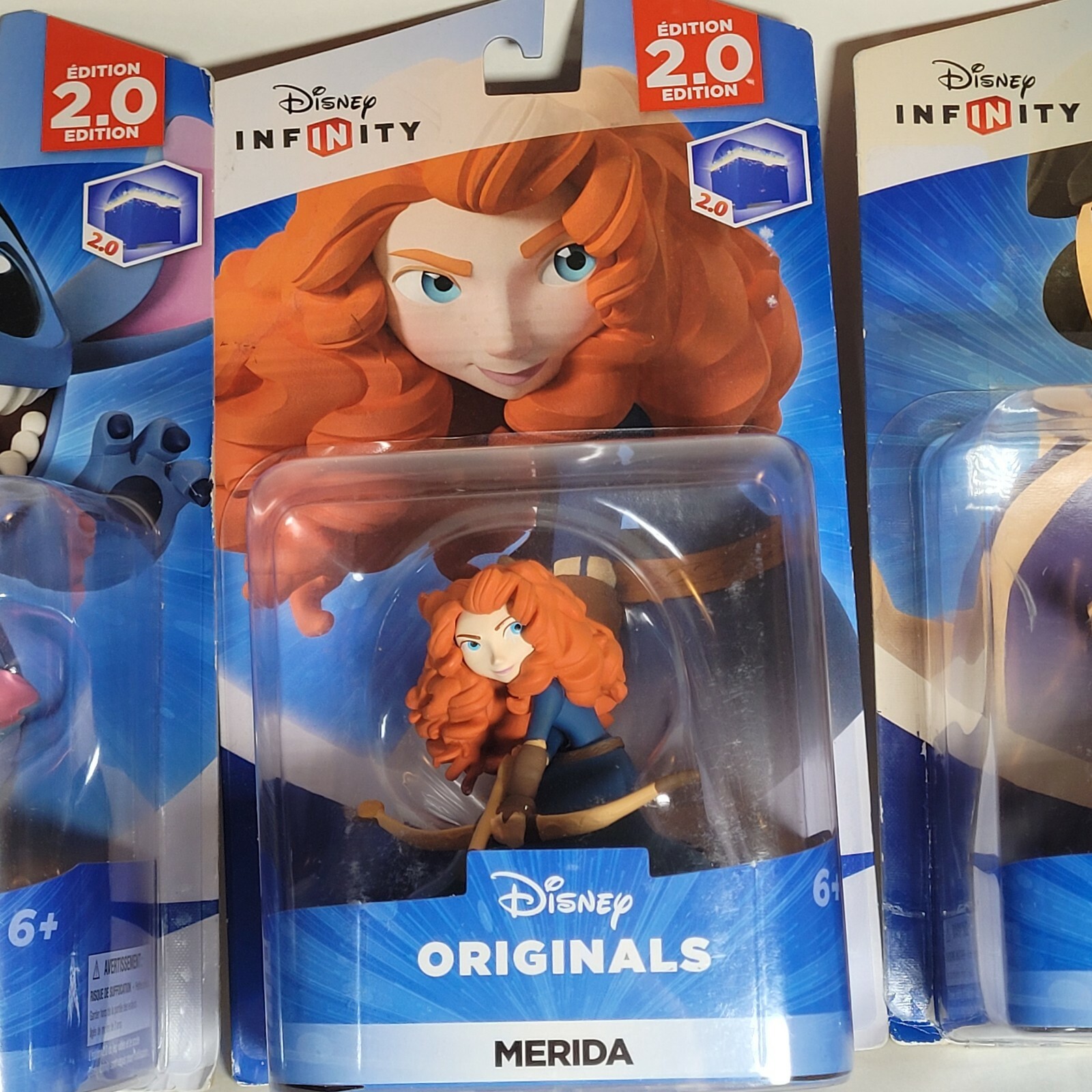 DISNEY INFINITY 2.0 EDITION Figure Lot of 3 Stitch Aladdin Merida New Read
