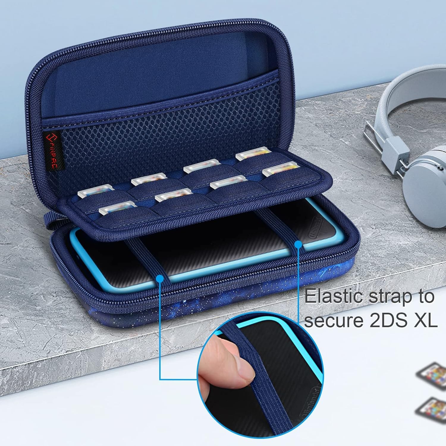 Carry Case for Nintendo 3DS XL, 3DS LL, 2DS XL Hard EVA Shell Cover Travel Bag