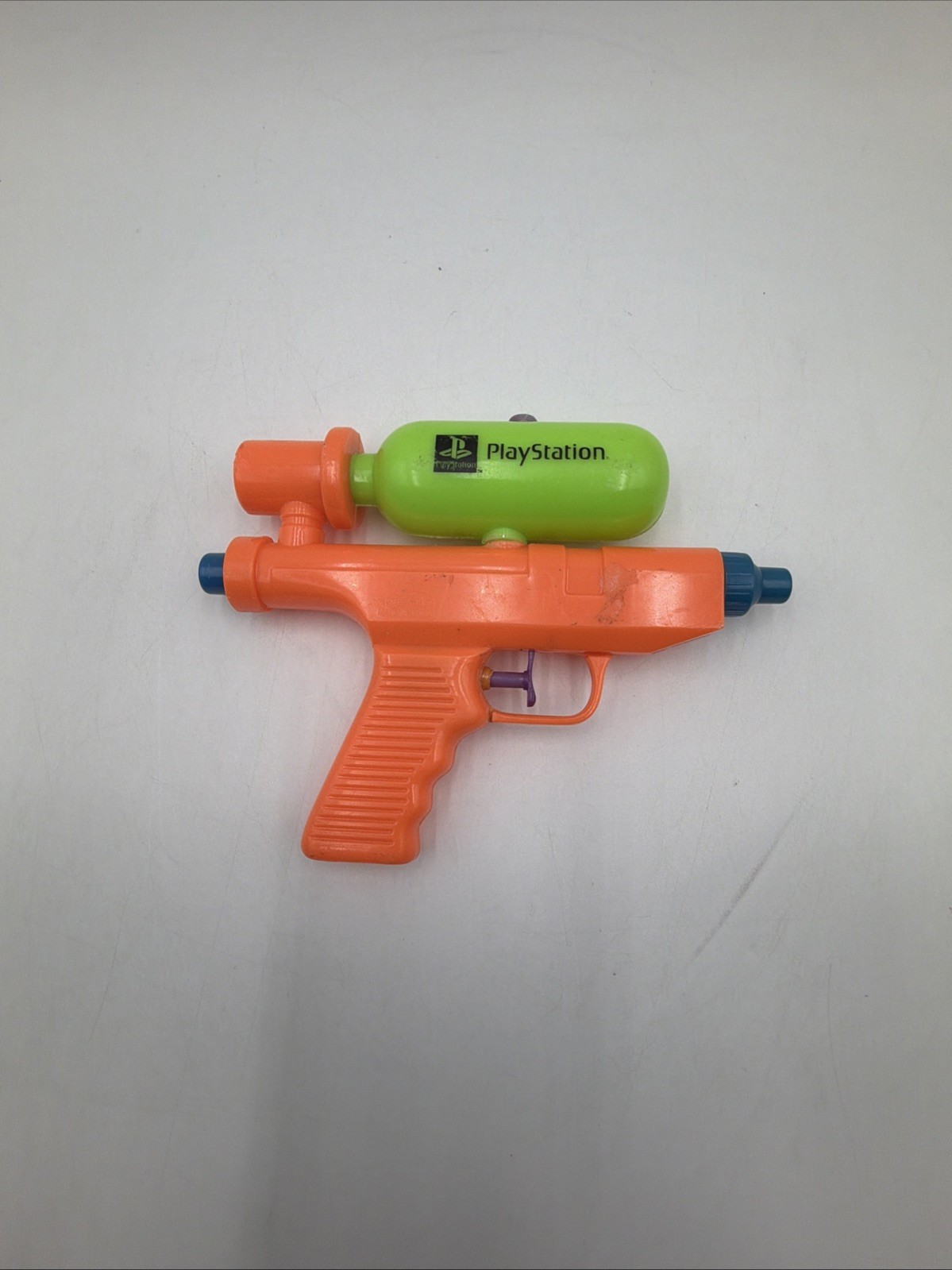 Sony Playstation Water Gun PROMO Orange Green Vintage Video Game Company Ad Toy