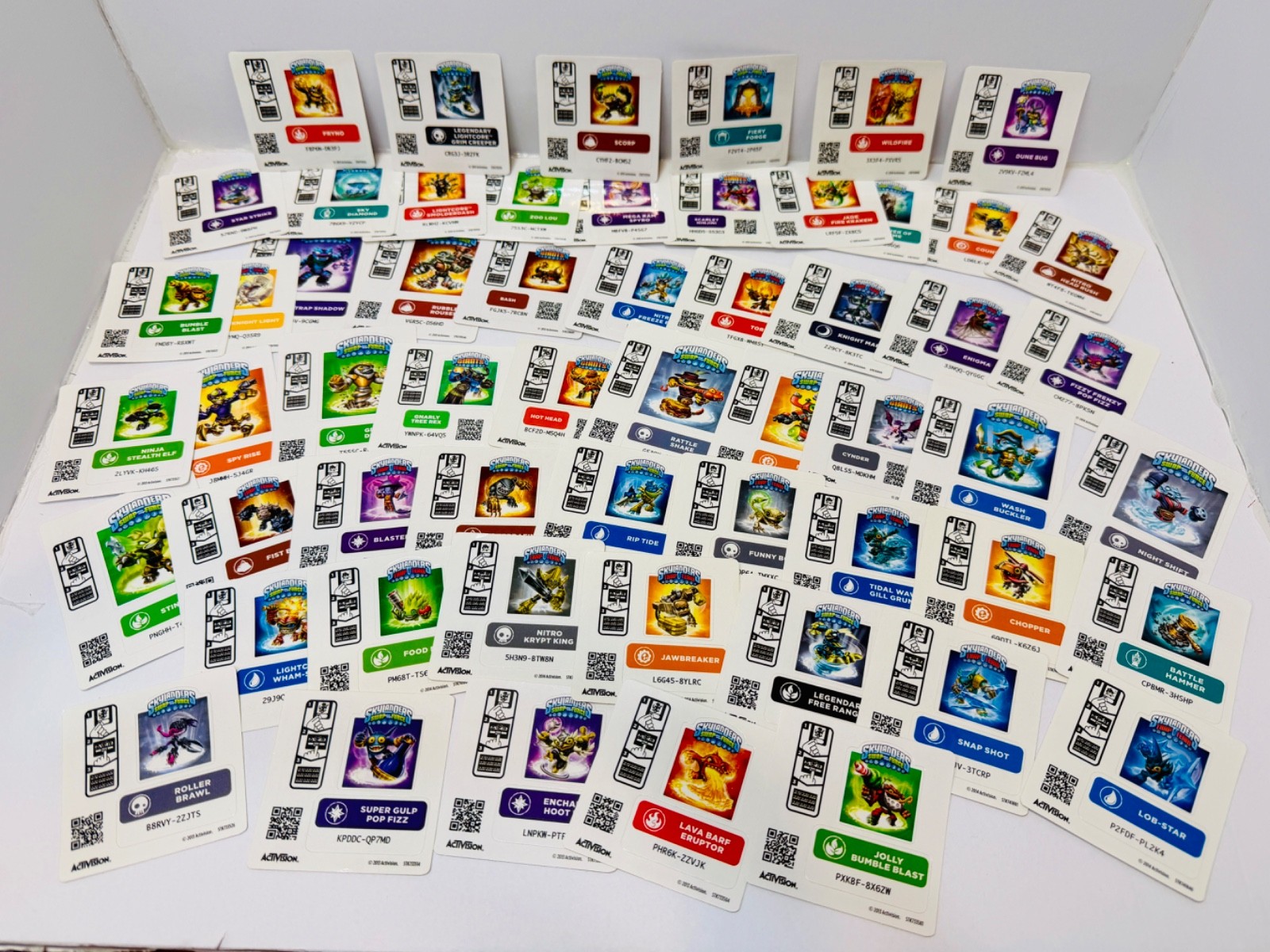 Skylanders Stickers, Bulk Lot of 57 Stickers, New and Excellent Condition, Game