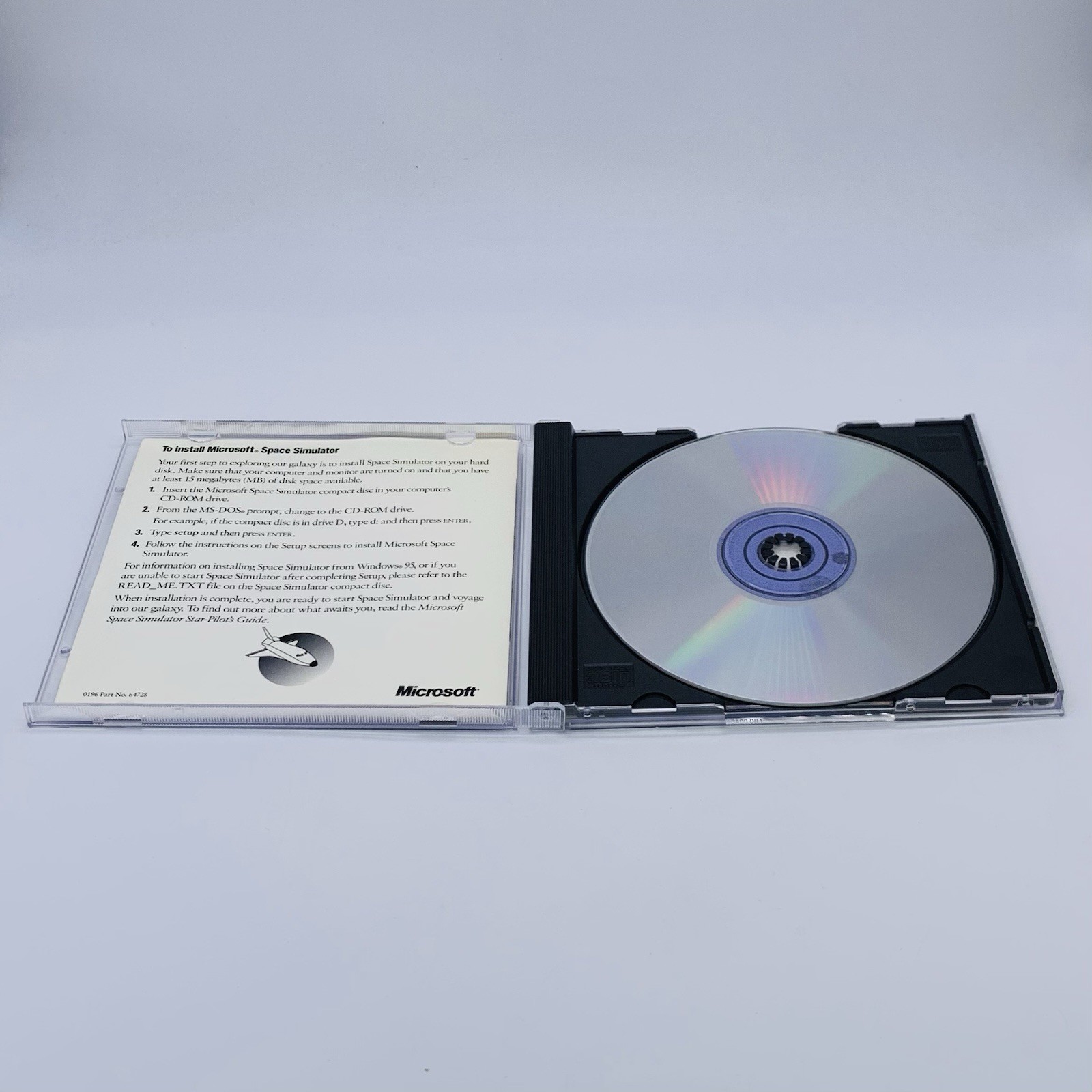 Vintage 1994 Microsoft Space Simulator MS-DOS Windows 95 CD-ROM PC CIB w/ Manual