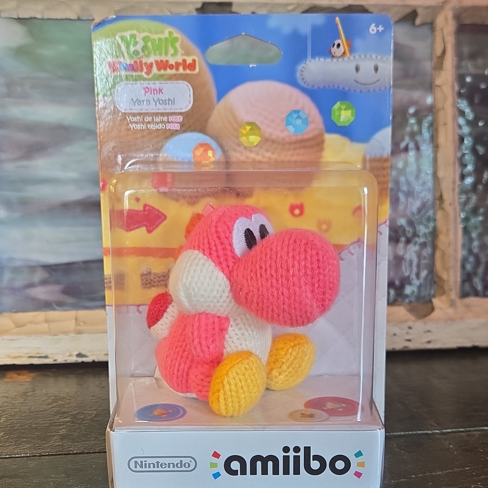 Nintendo amiibo Pink Yarn Yoshi Figure for Yoshi’s Woolly World