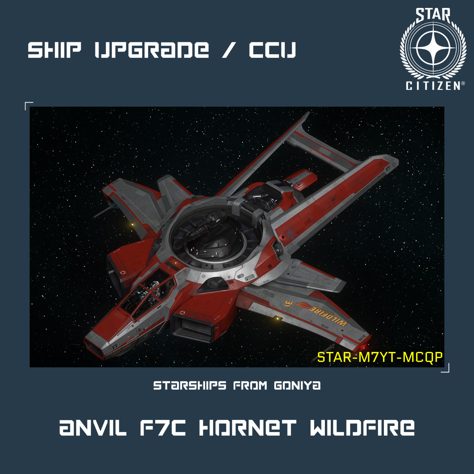 STAR CITIZEN – ANVIL F7C HORNET WILDFIRE UPGRADE – (CCU)