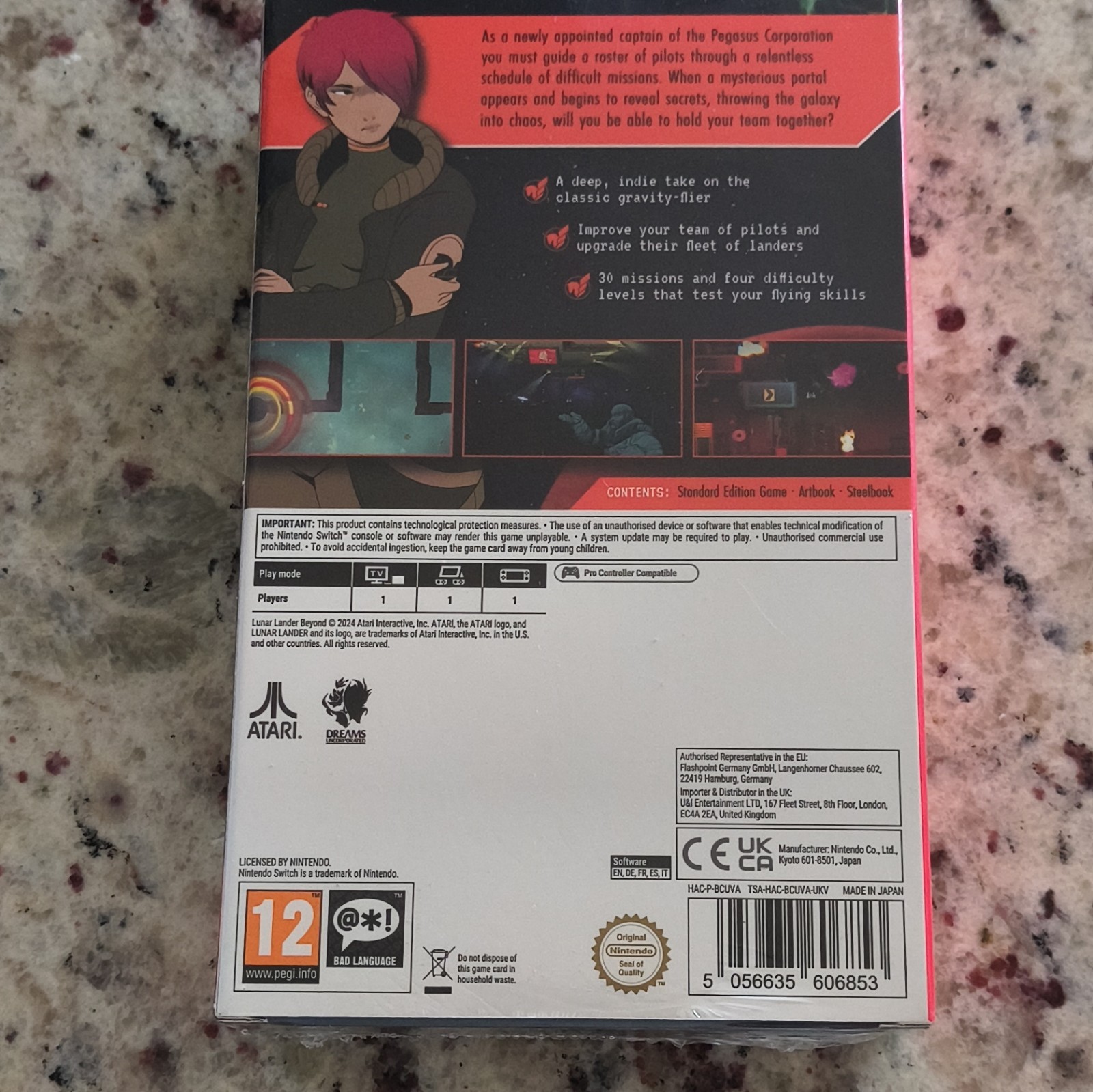 Atari Lunar Lander Beyond Deluxe Edition Steelbook Artbook Switch PEGI 12 PAL