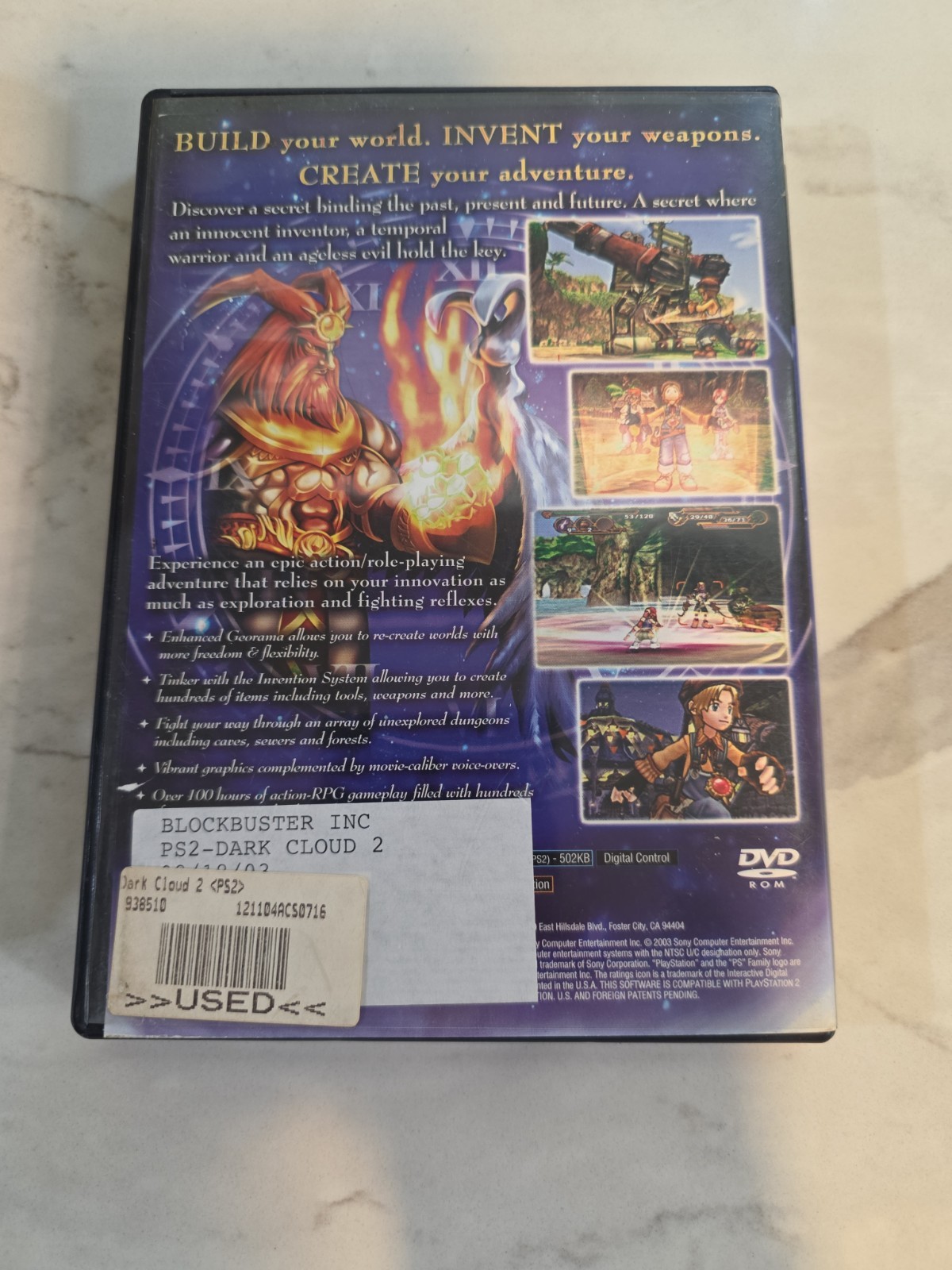 DARK CLOUD 2 (SONY PLAYSTATION 2 ,PS2 – 2003) CIB Complete In Box w/ Manual