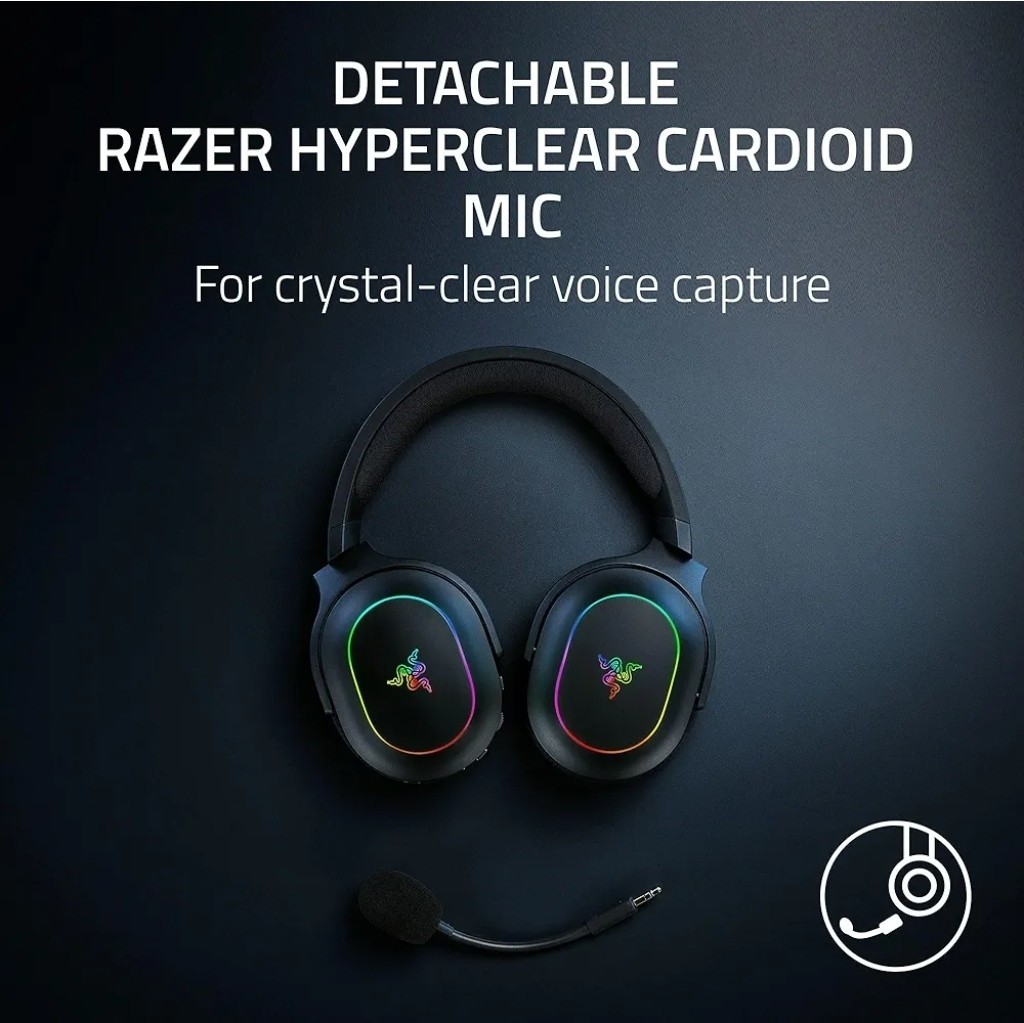 New! Razer Barracuda X Chroma RGB Wireless Gaming Headset Bluetooth Headphones