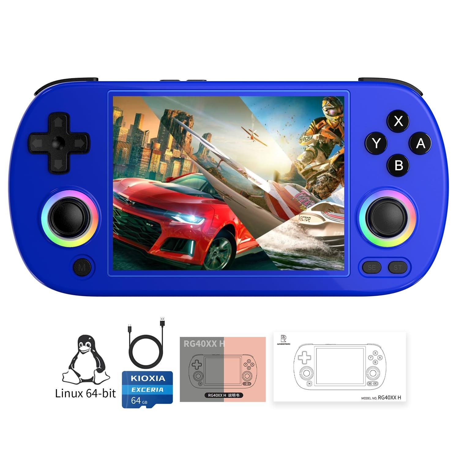 Retro Handheld Game Console 5000+ Games 4.0” IPS Screen WiFi Bluetooth HD Outpu