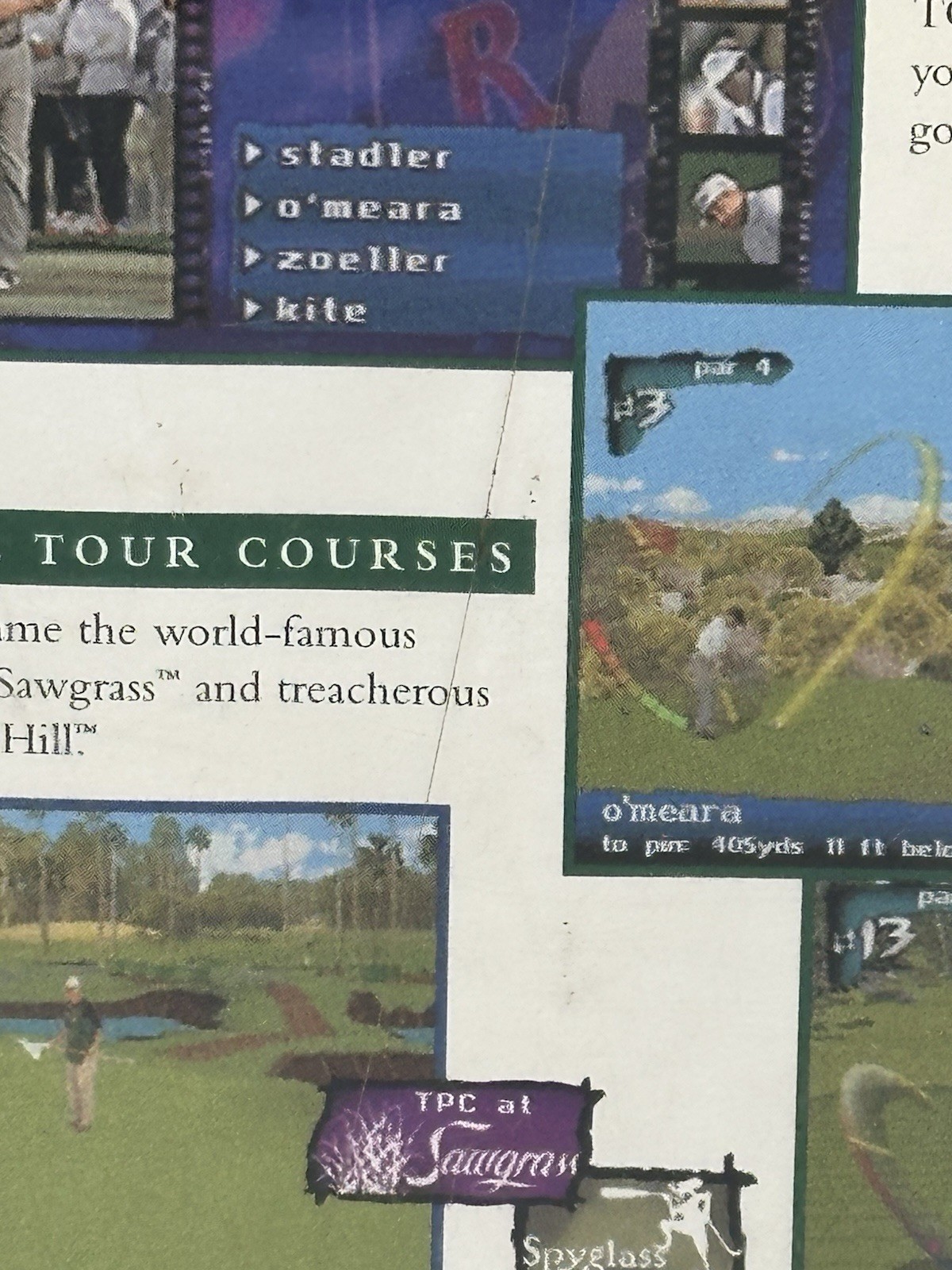 Sega Saturn PGA Tour 97 1996 Reg Card Manual Foam Insert Tested Works Video Game