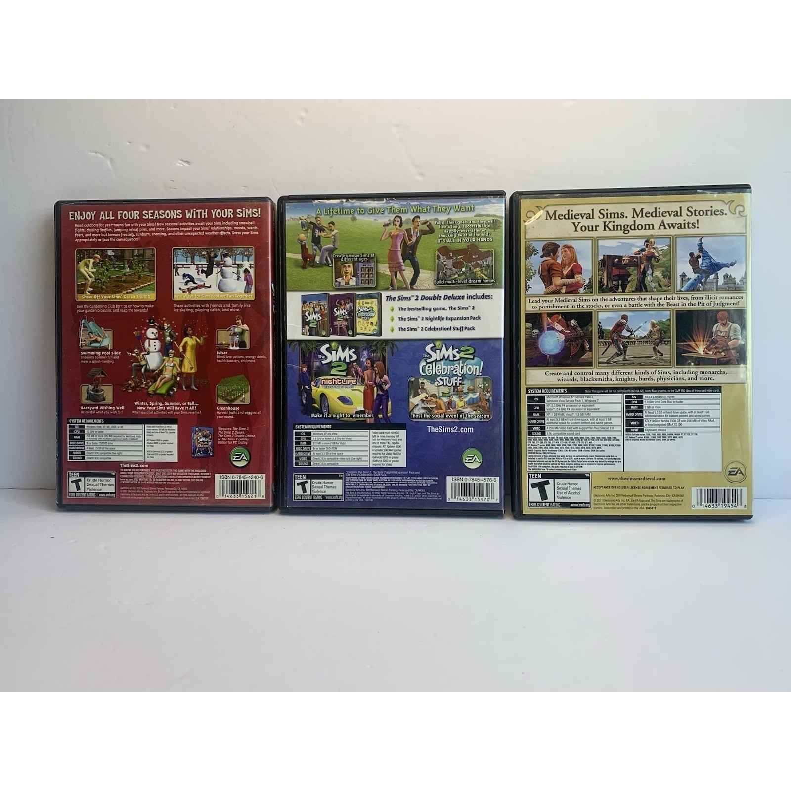 The Sims 2 Double Deluxe Seasons and The Sims Medieval Limited Edition PC Game