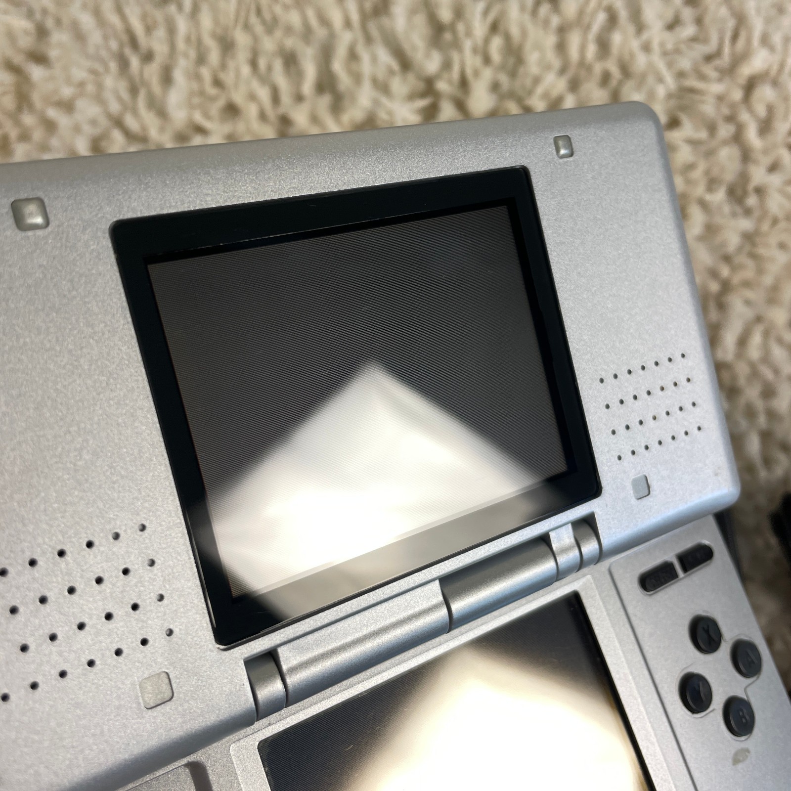 Nintendo DS Original NTR-001 Titanium Silver Handheld Console System Tested