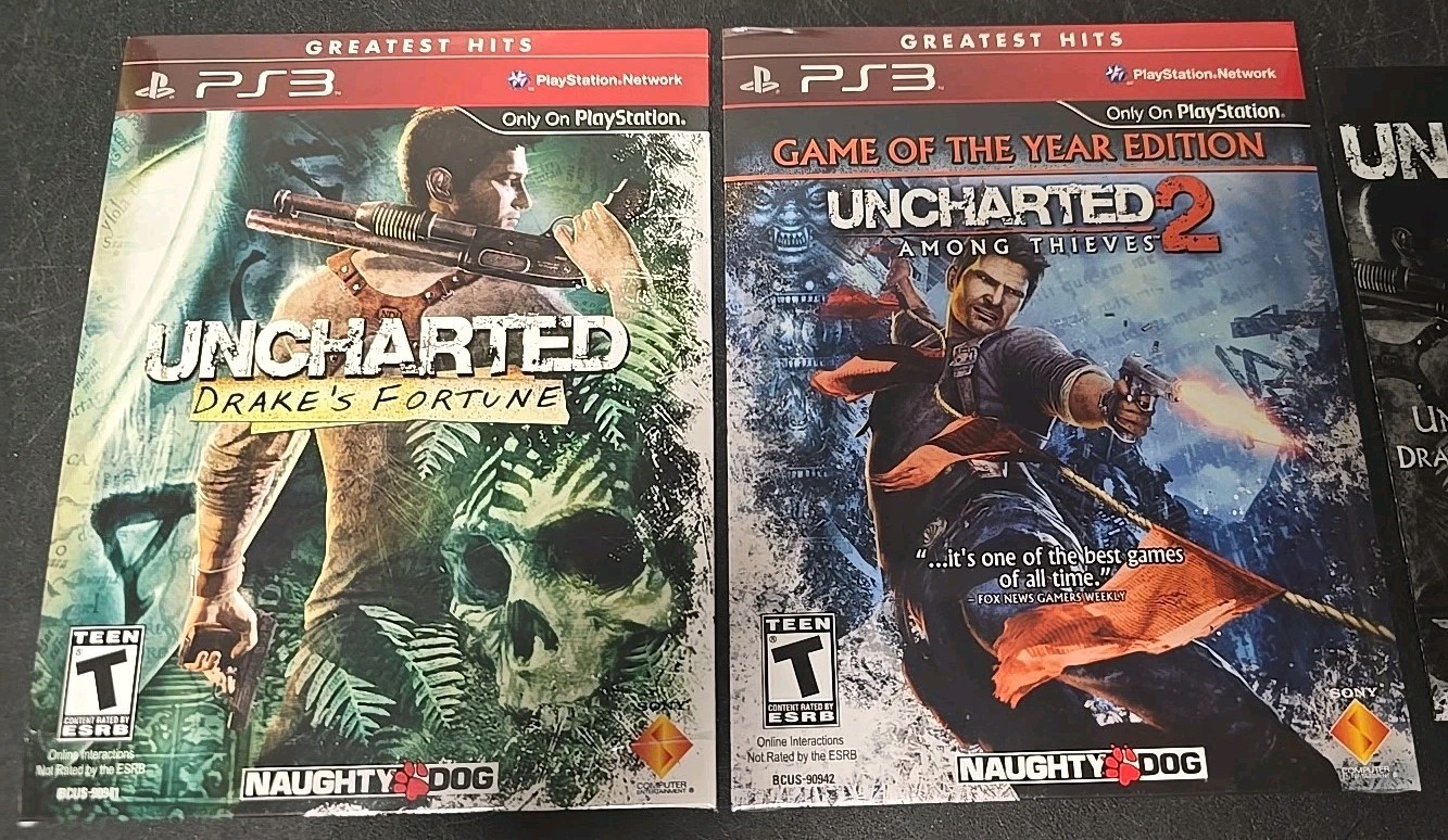 Uncharted Dual Pack (Sony Playstation 3, PS3) Cardboard Sleeves, NEW Sealed