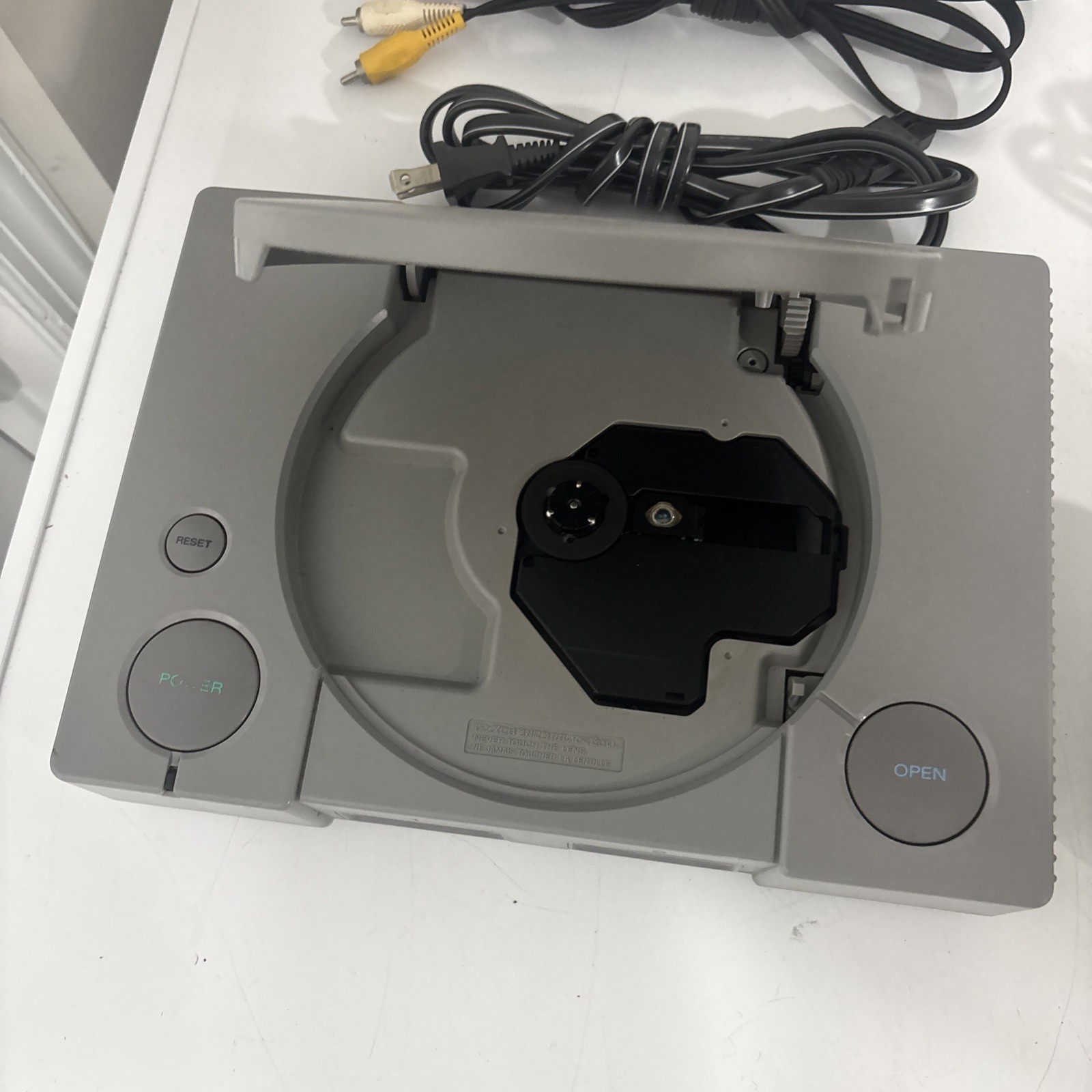 Sony PlayStation 1 Console Wired RCA RF Cables Not Tested