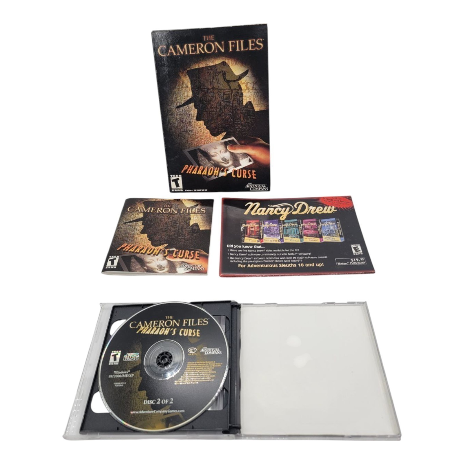 The Cameron Files Pharaohs Curse PC CD ROM Game 2002 The Adventure Company