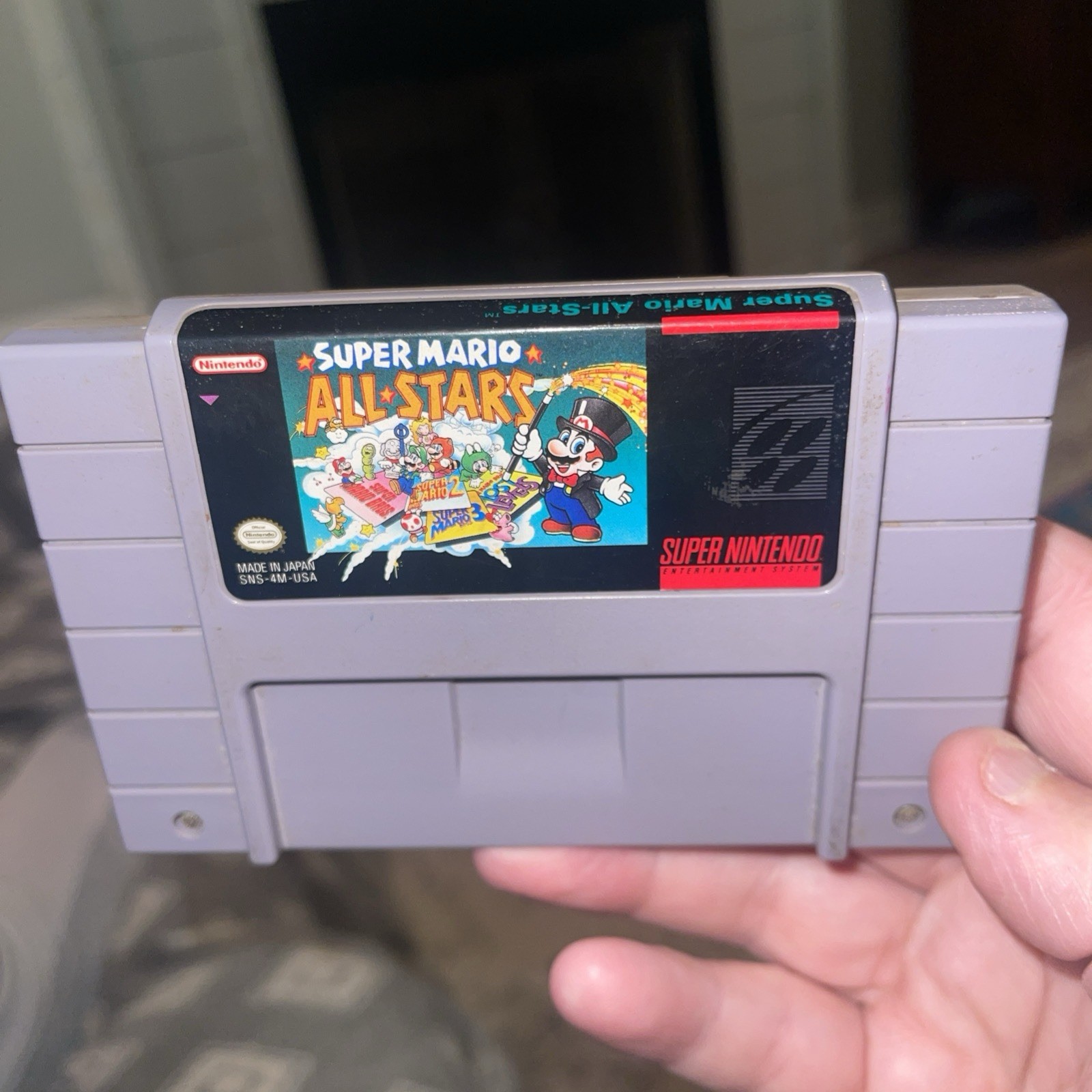Super Mario All-Stars Super Nintendo Cartridge + Manual Tested Works Free Ship