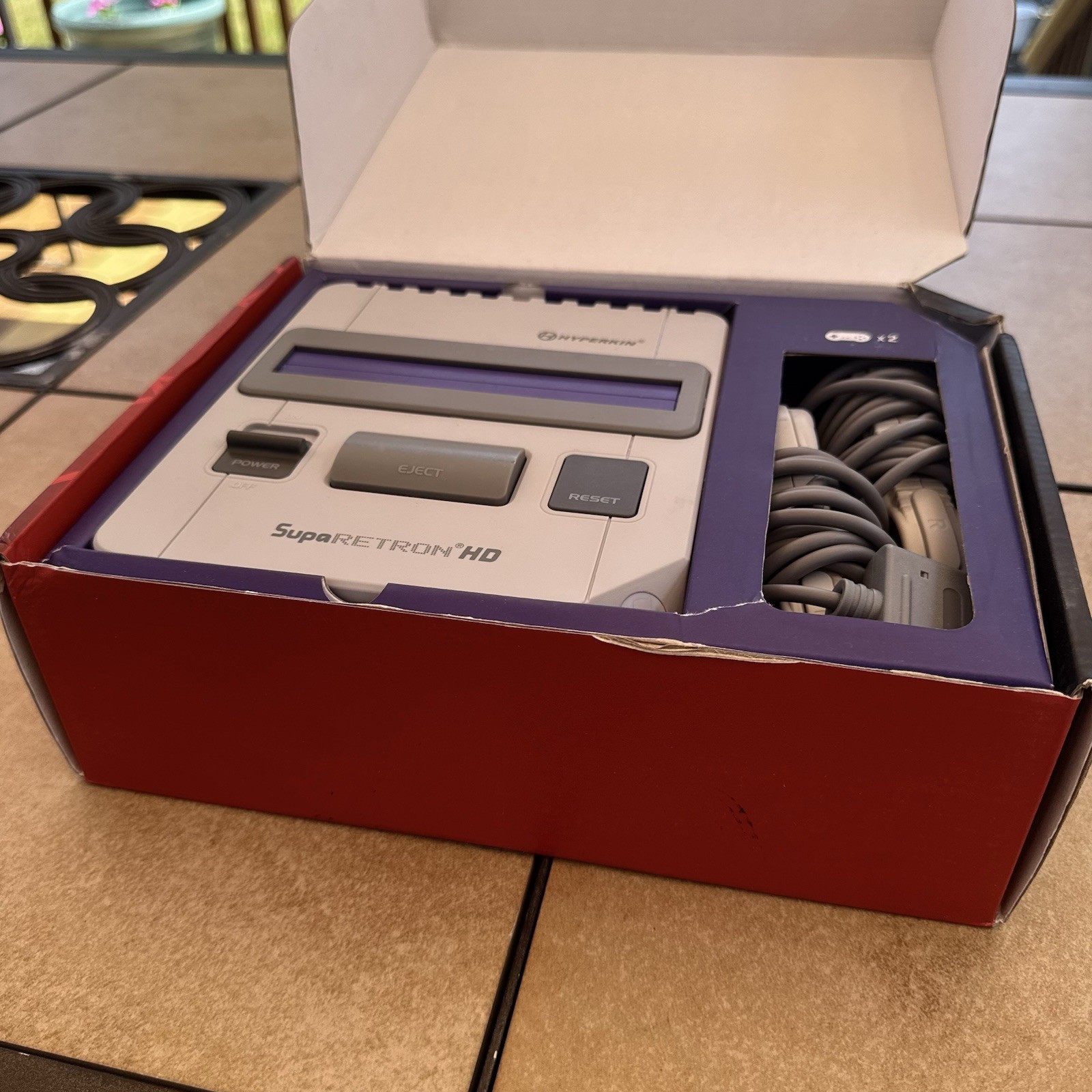 Hyperkin Supa Retron HD SNES Console Gray/Purple HDMI 720p HD M06888