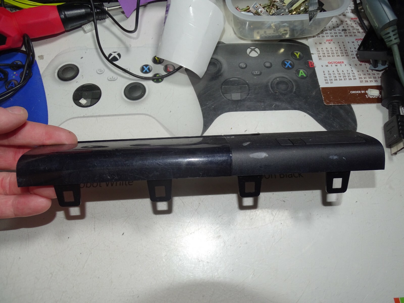 Microsoft Xbox 360 ***E 1538 ONLY*** Front Black EMPTY Bezel-Marks-Just OK-READ