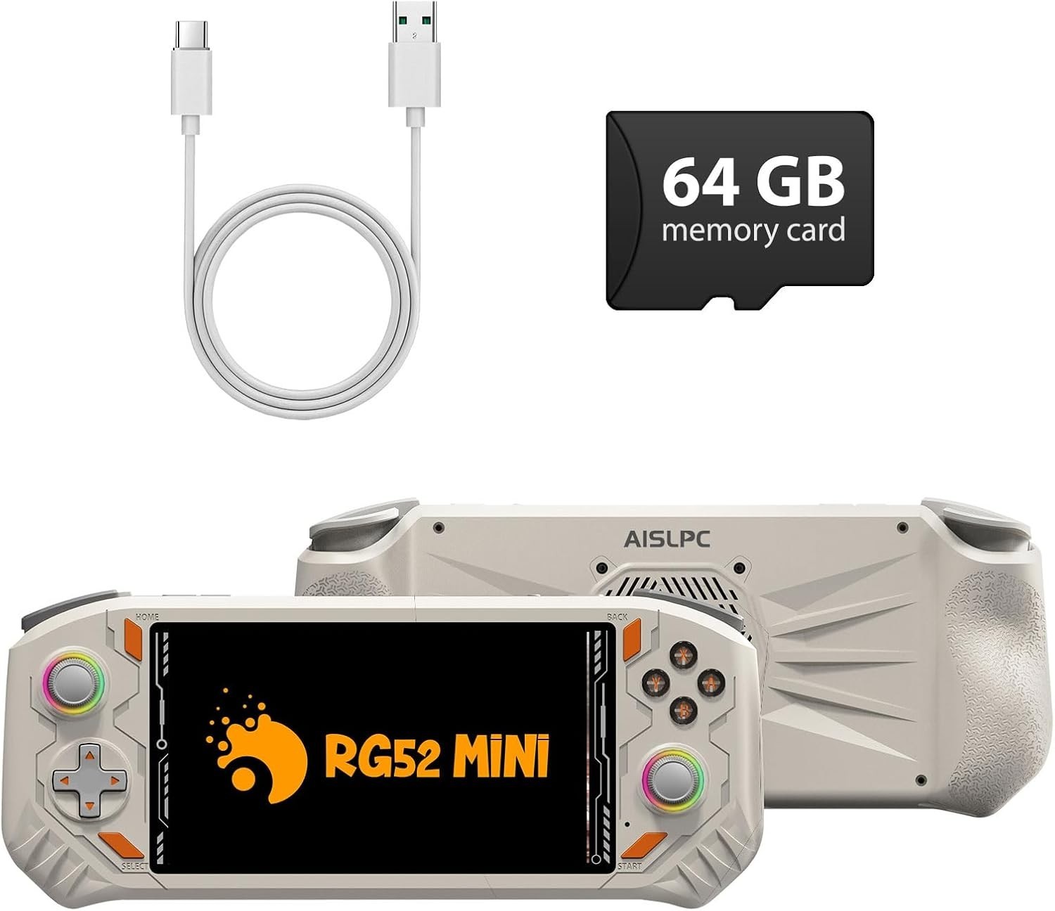 RG52MINI Retro Handheld Gaming Device – 5.5″ IPS Screen, 5000mAh Battery, 64GB